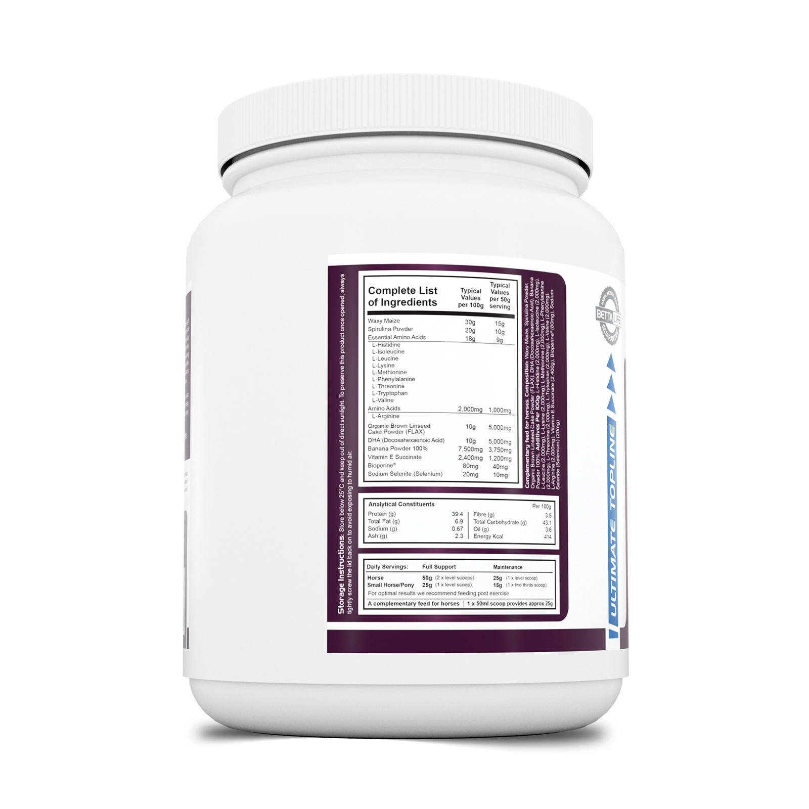 PharmaPlast Ultimate Topline Equine Nahrungsergänzungsmittel, 750g