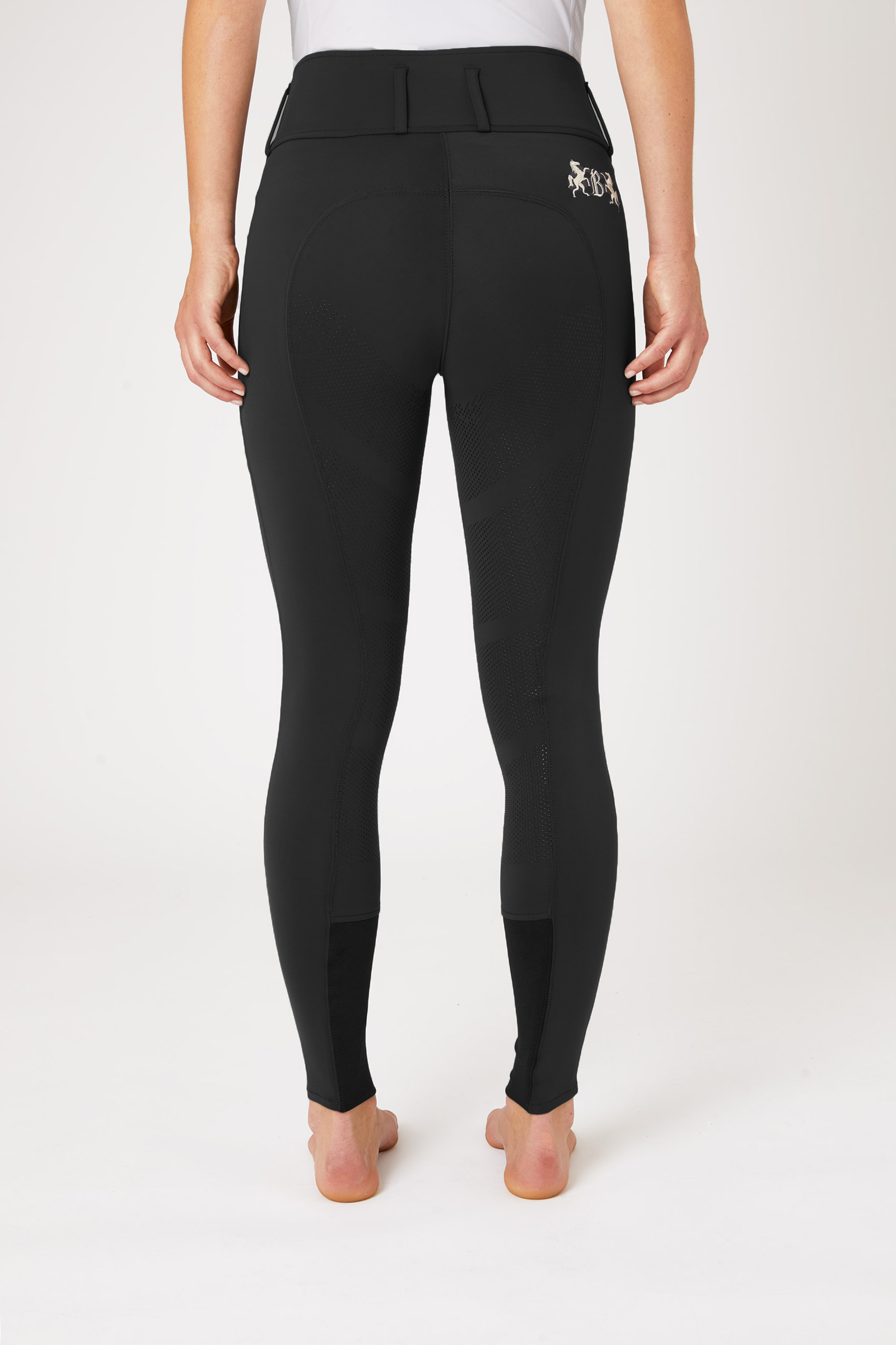 B Vertigo Meghan Damenreithose mit hohen Bund und Vollbesatz