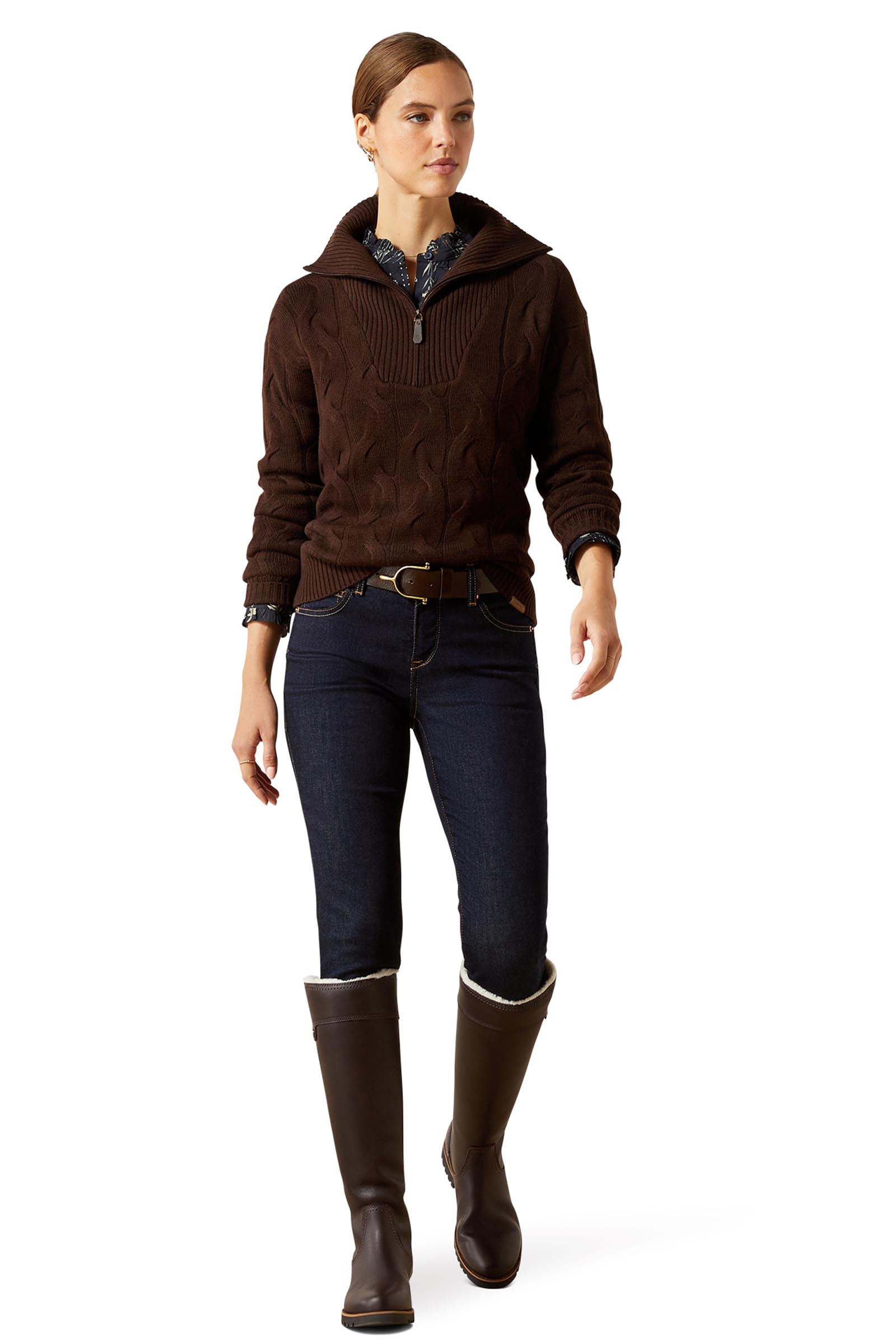 Ariat Alamere Damen Pullover mit 1/2-Rei&szlig;verschluss