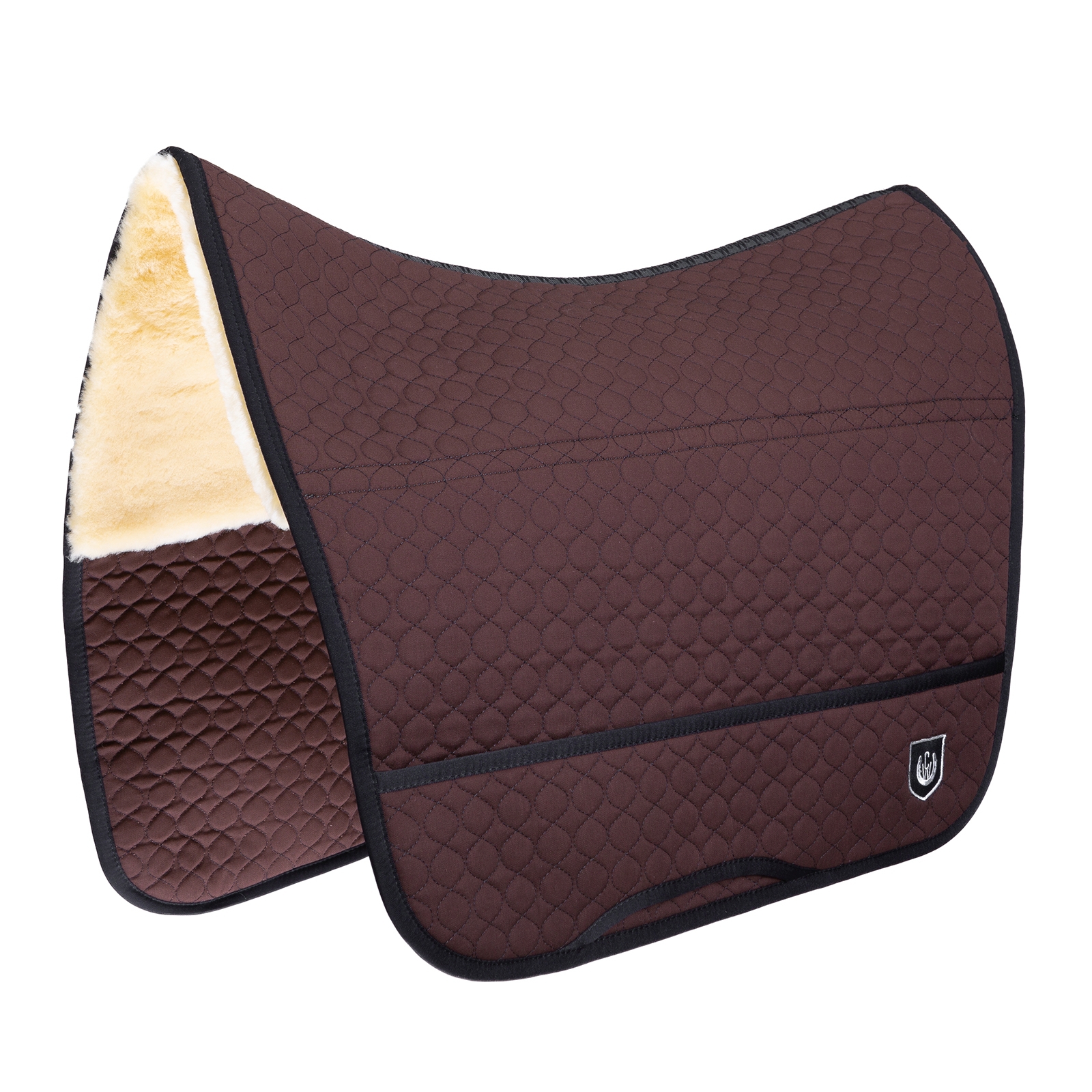 Brown/Natural Christ SD Champ Schabracke für Iberica Plus Fellsattel