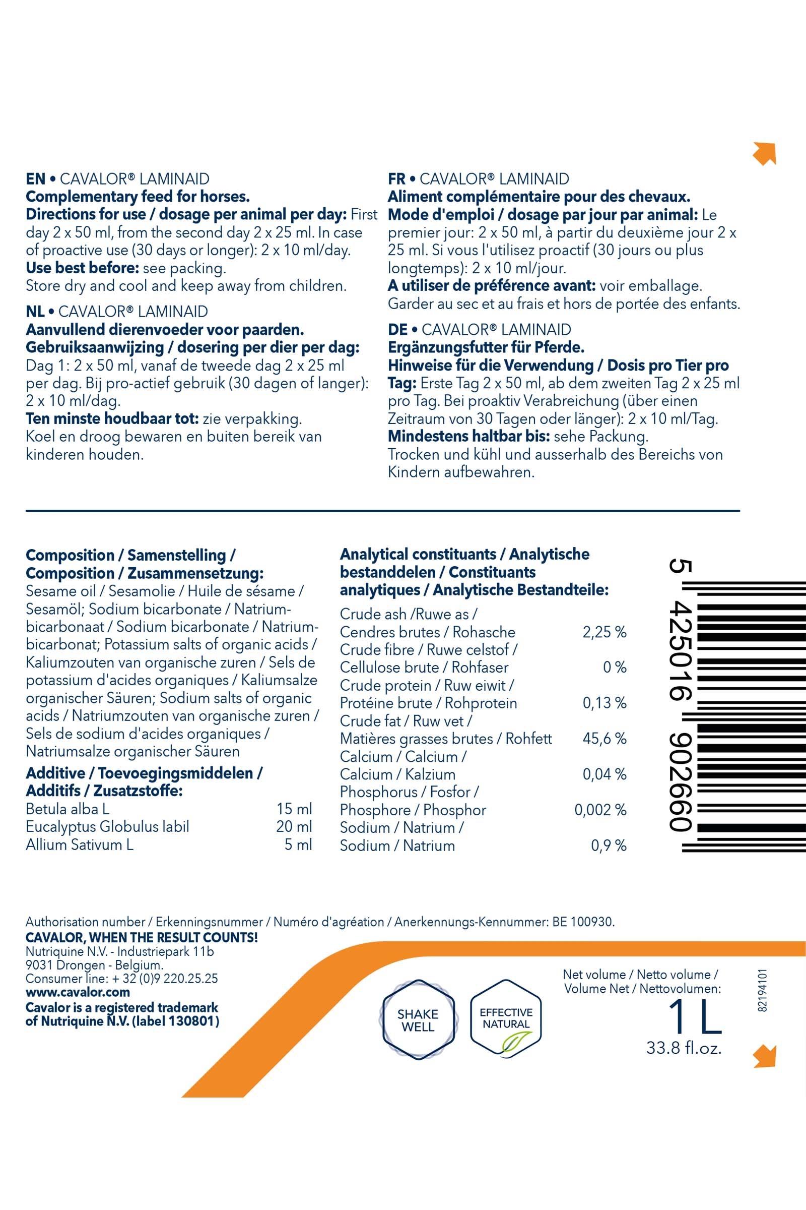 Cavalor Laminaid, Inneres Wohlbefinden, 1000ml