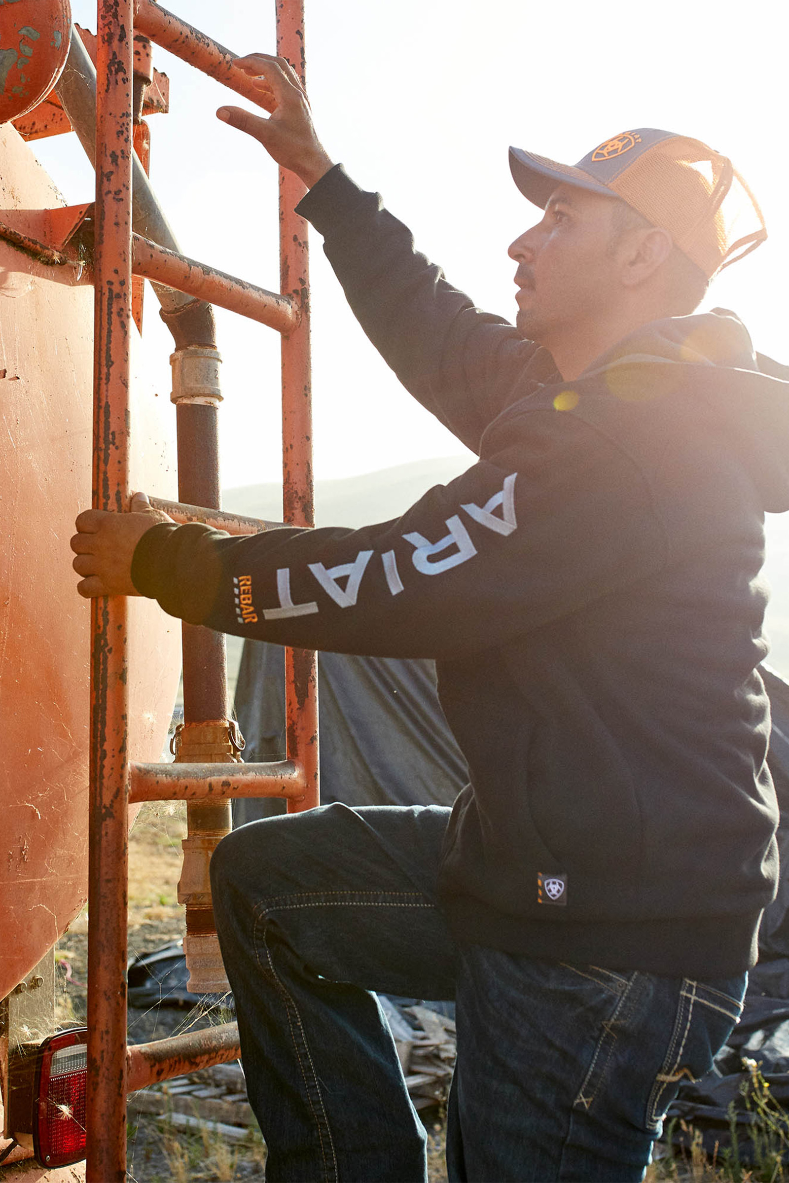 Ariat Rebar All-Weather Herren Reißverschluss Hoodie