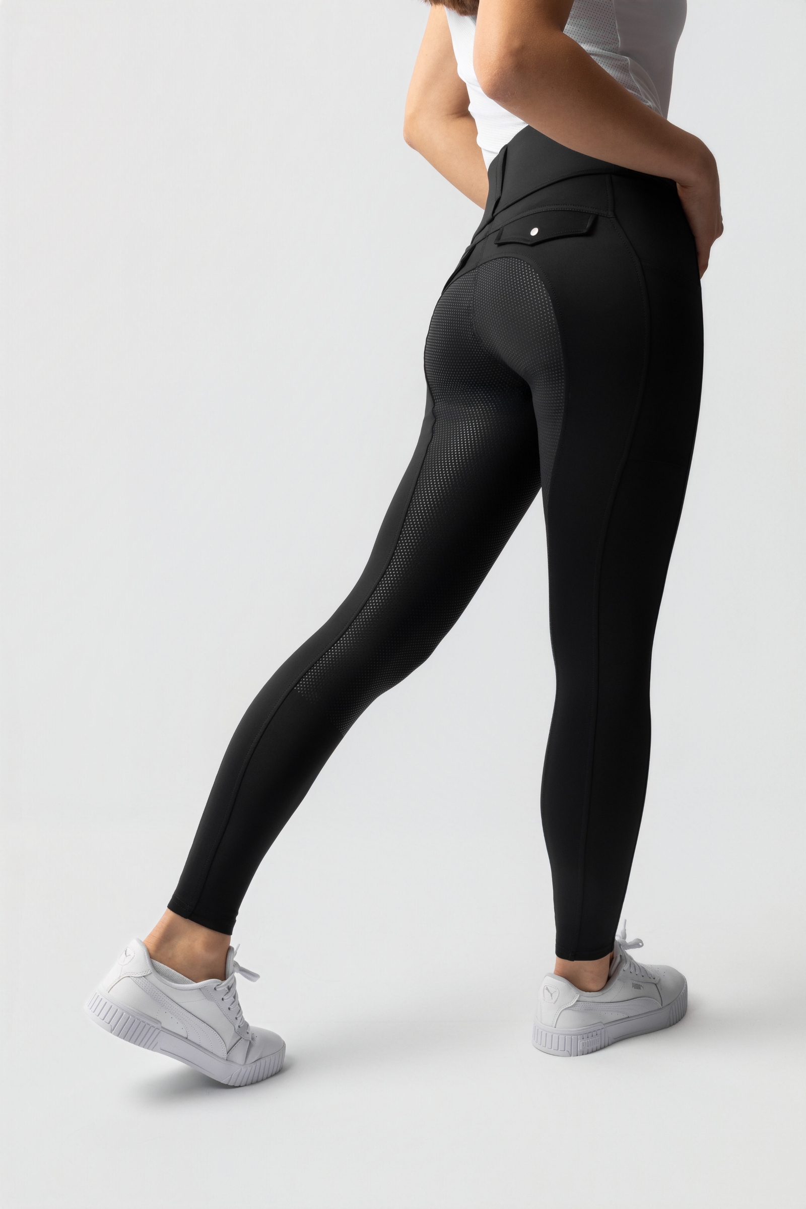 Horze Damenreitleggings Anya mit Vollbesatz aus Silikon UPF 50+
