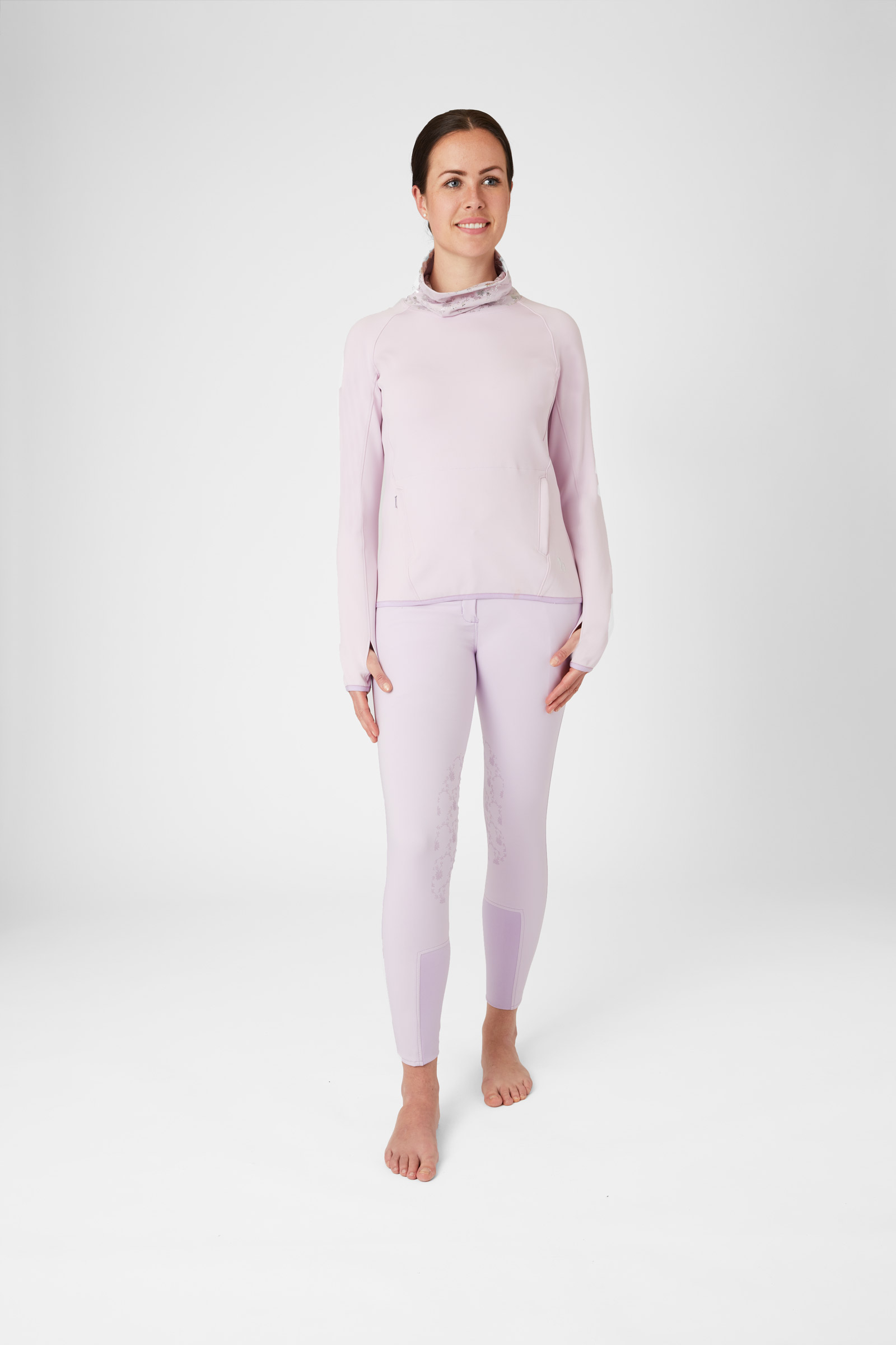 Horze Kaitlin Damen Funktionssweatshirt mit Blumenkragen