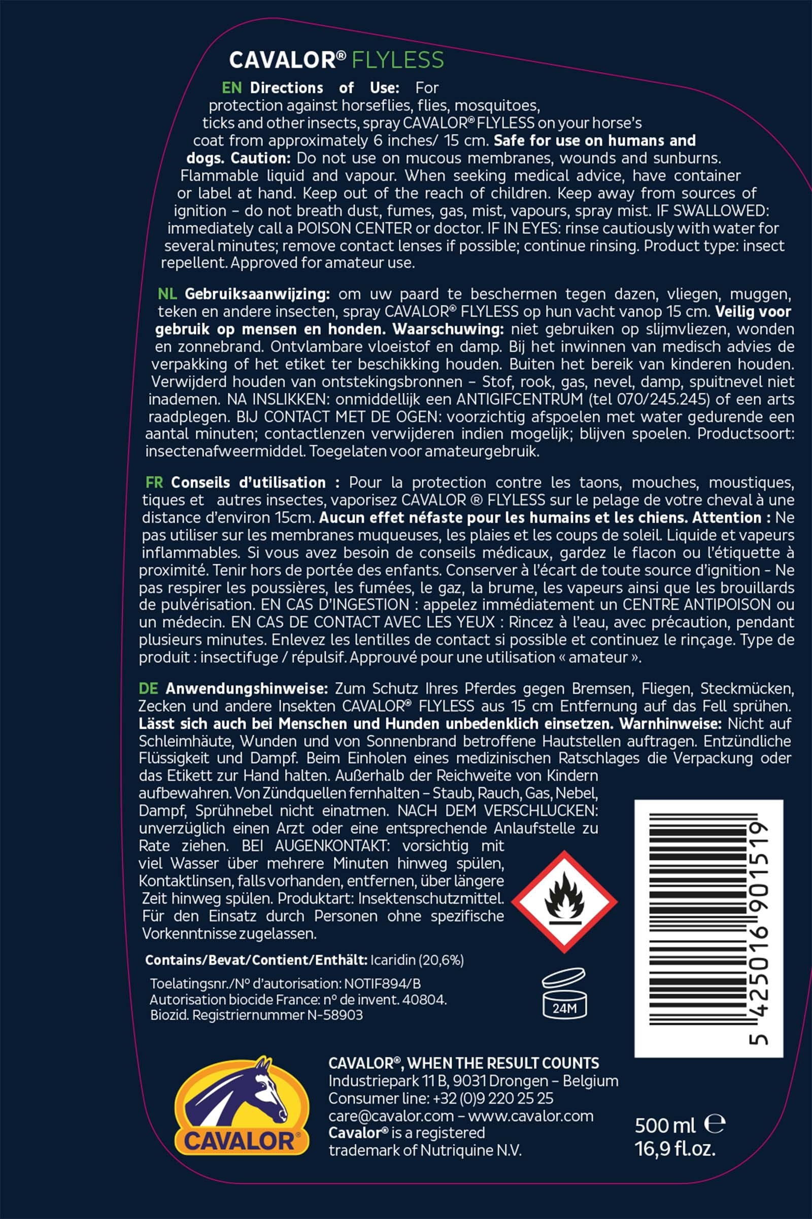 Cavalor Flyless, Fliegenspray, 500ml