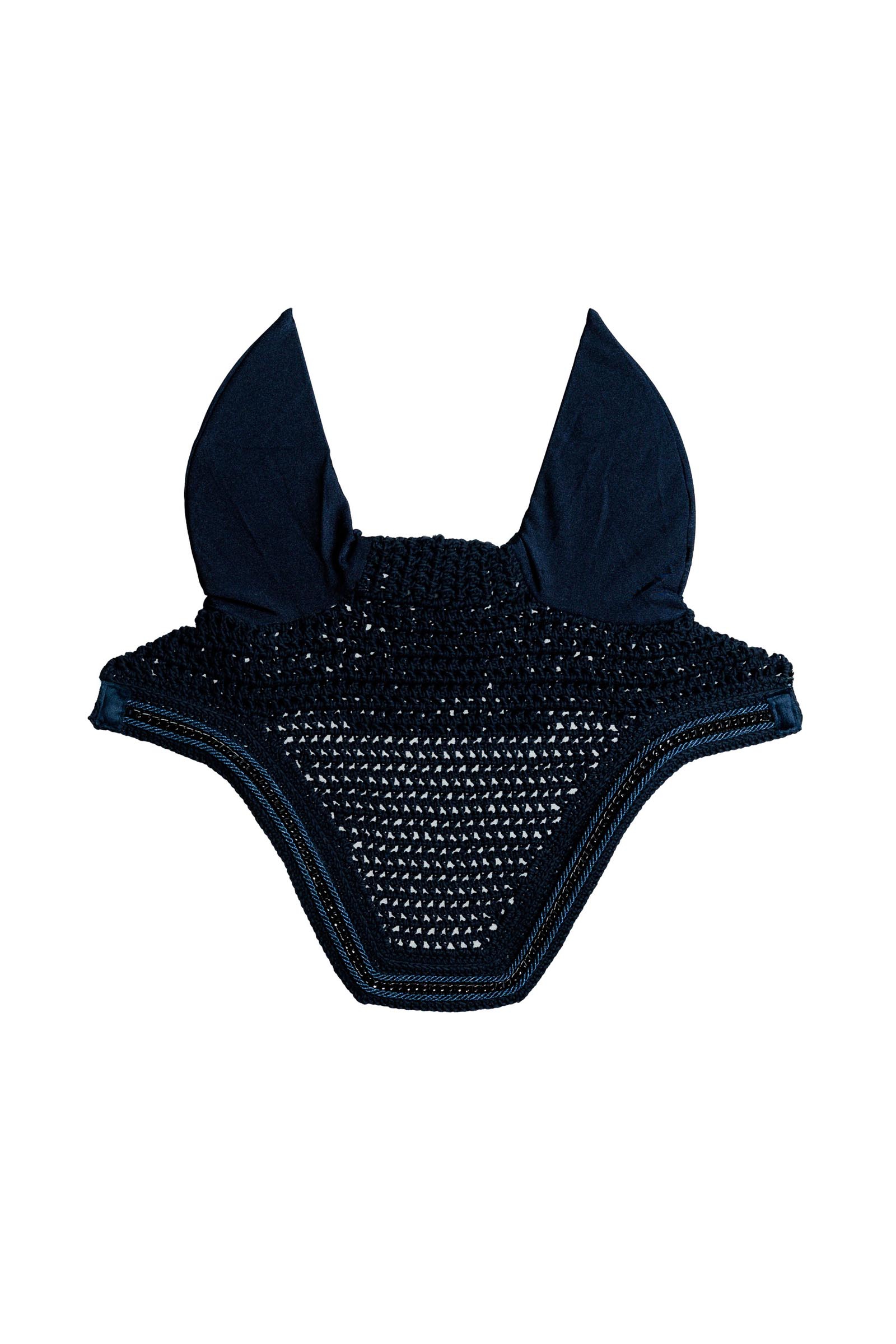 Navy Kentucky Horsewear Wellington Fliegenhaube mit Metallkette  