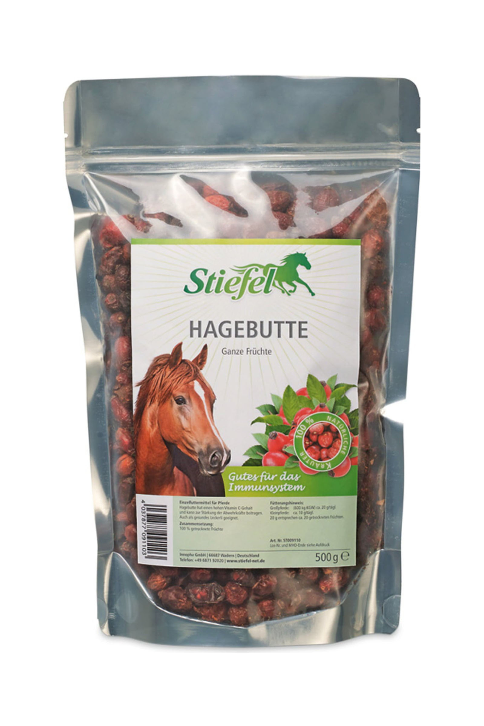 Stiefel Hagebutten ganze Früchte, 500g
