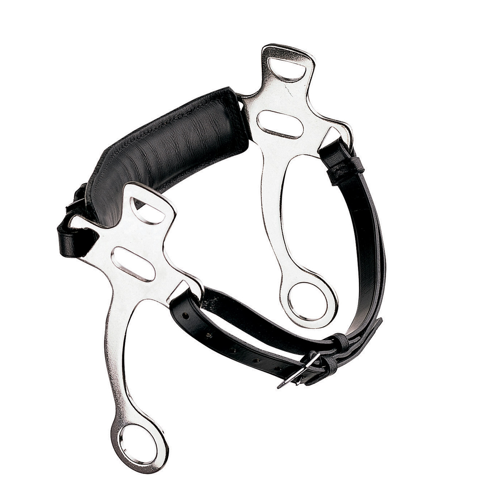 Black Sprenger Mechanisches Hackamore mit Leder-Kinnriemen