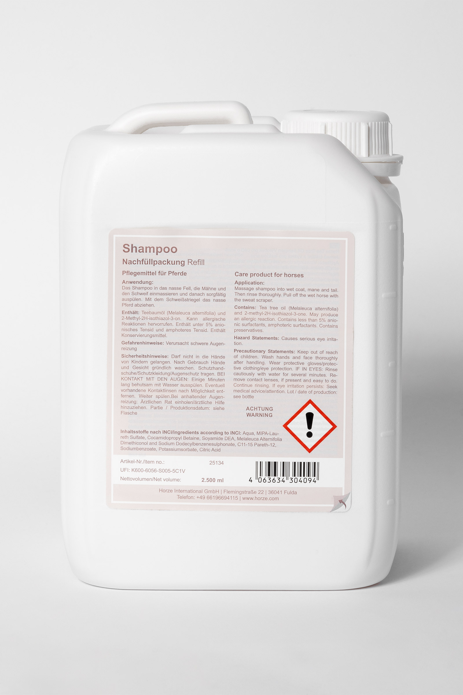 Horze Teebaumöl Shampoo Refill, 2.5l