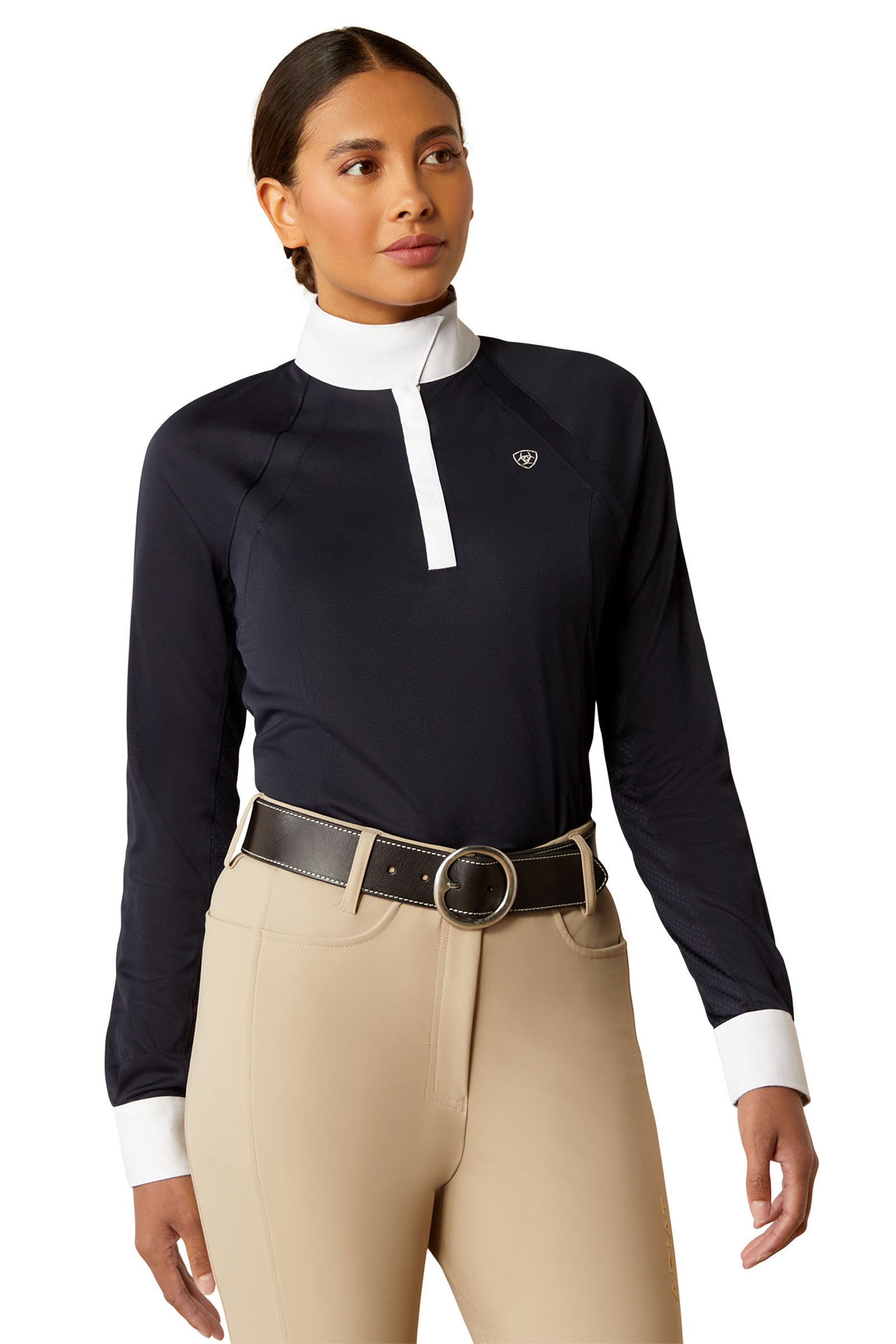 Navy Ariat Sunstopper 3.0 Pro Damen Turniershirt