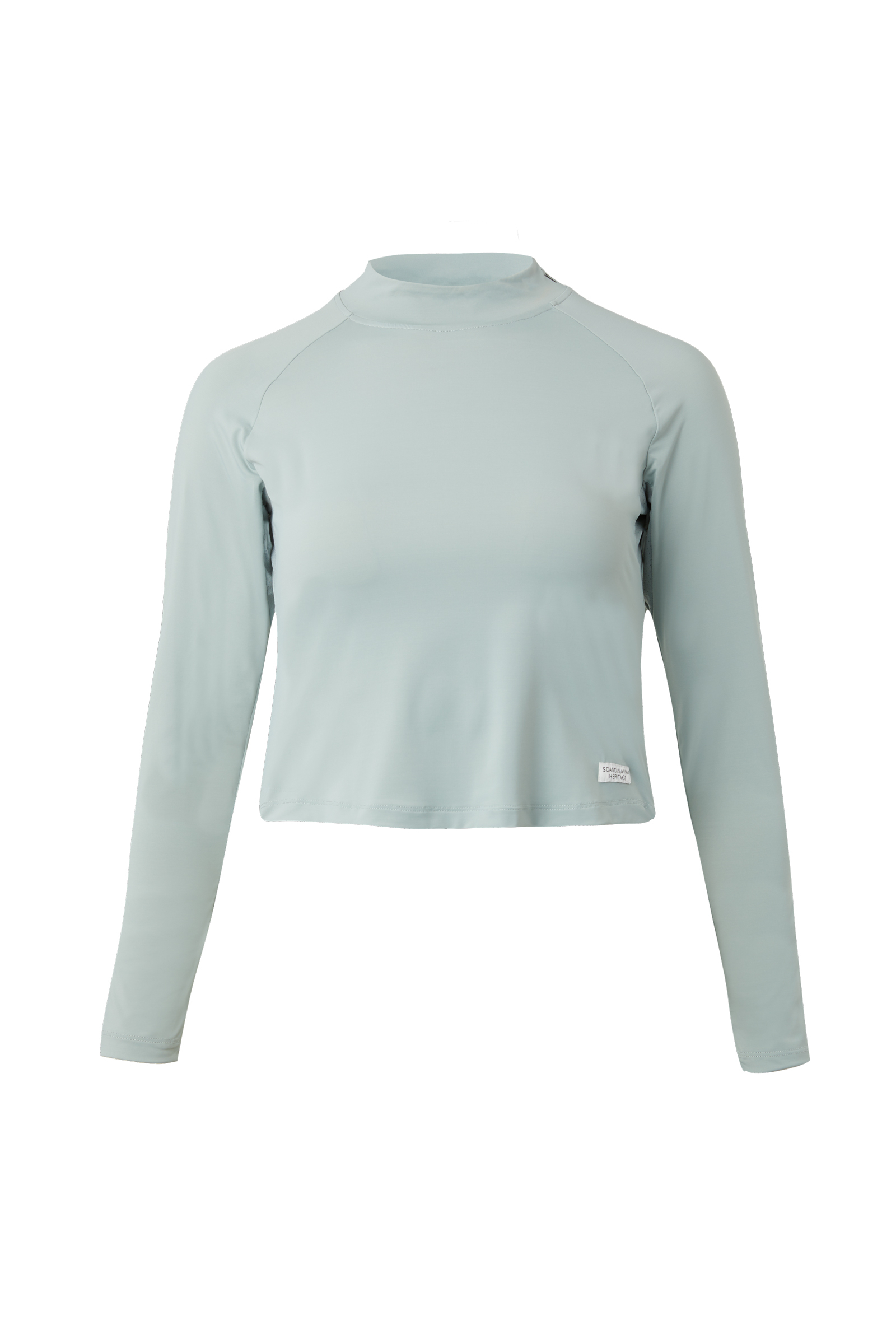 Aqua Grey  Horze Gabriela Crop-Top, UPF 40+