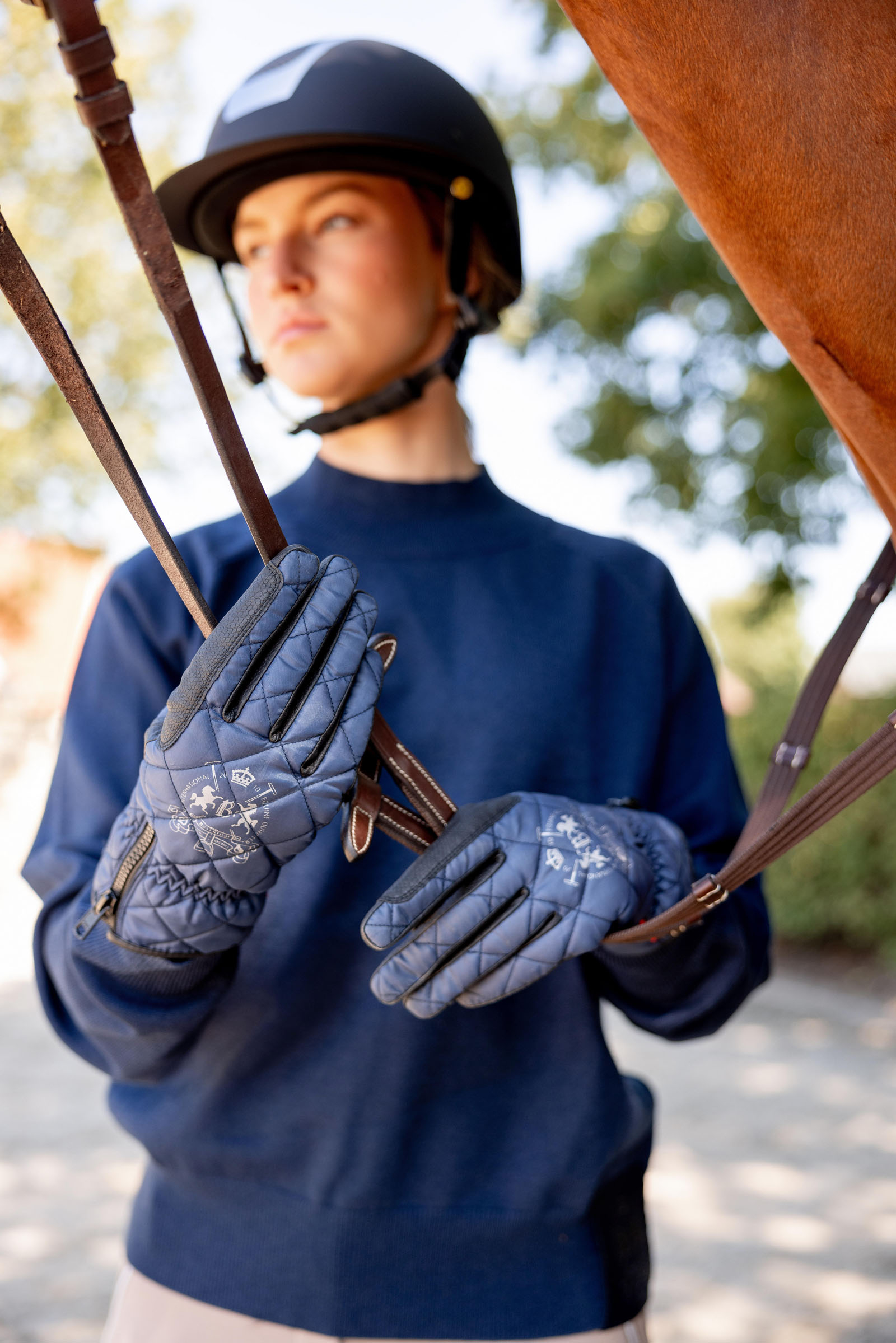 B Vertigo Onyx wasserfeste gepolsterte Reithandschuhe