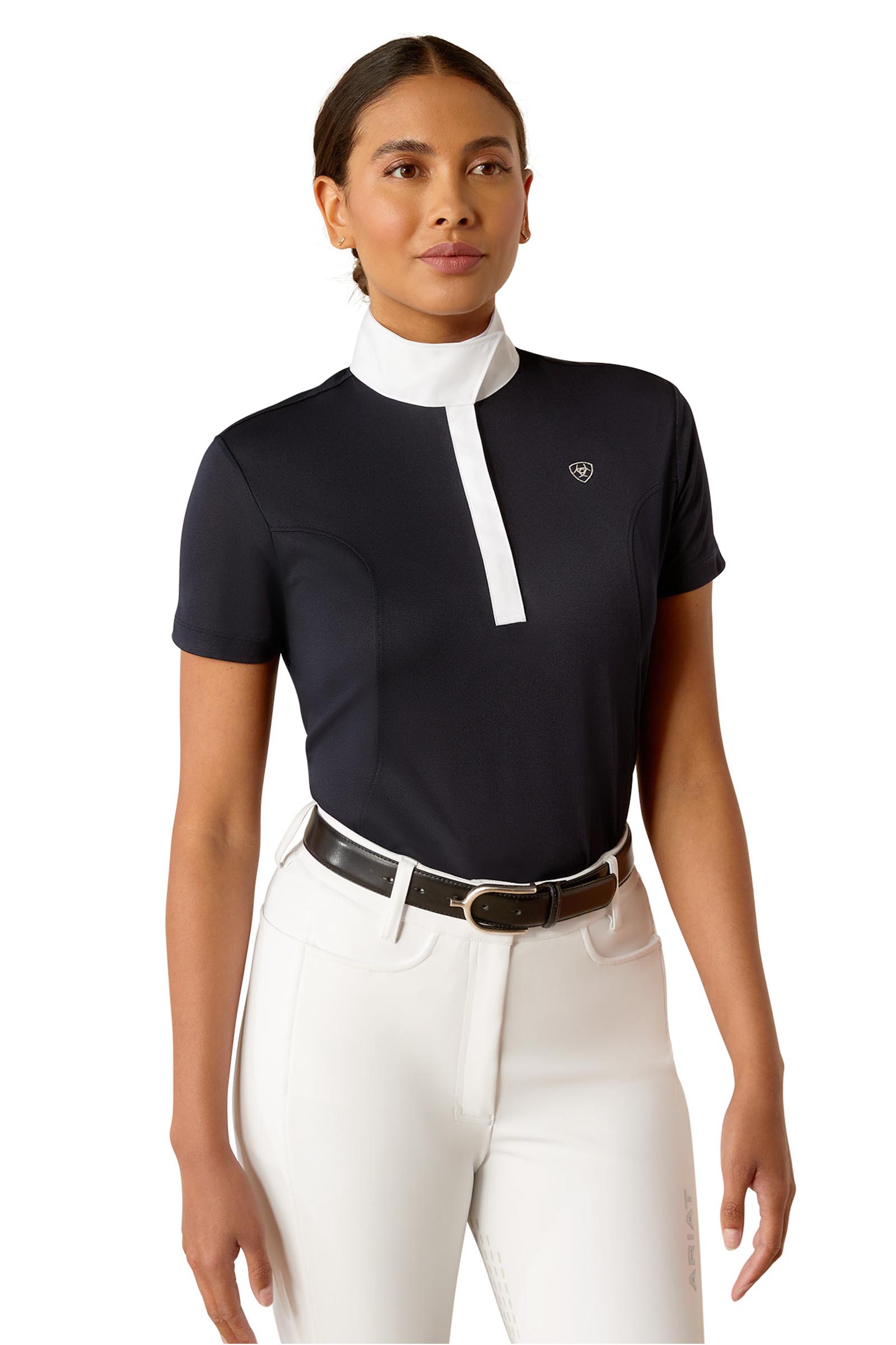 Show Navy Ariat Aptos Damen Turniershirt