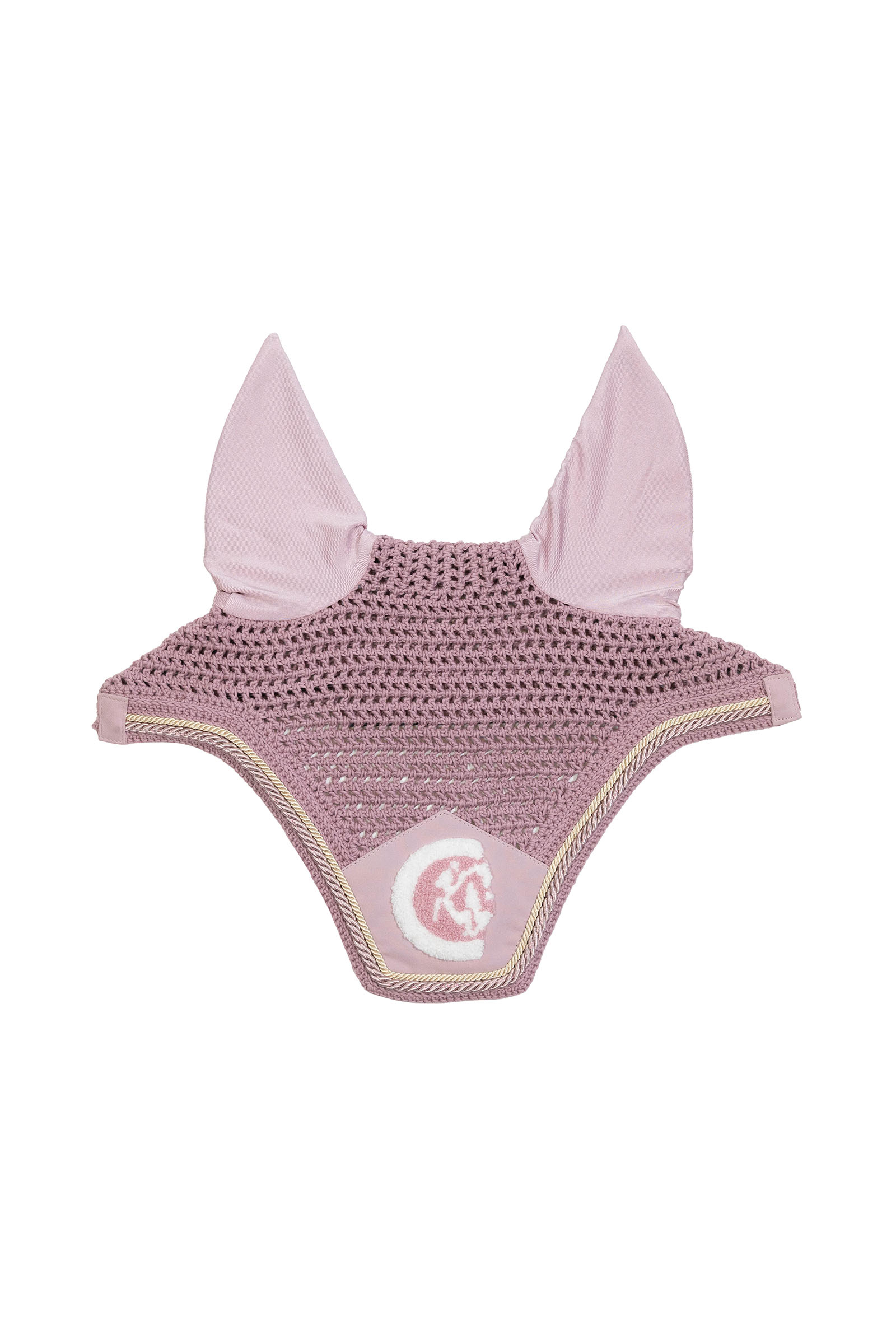 light rose Kentucky Horsewear Fliegenhaube Wellington 3D Logo rope