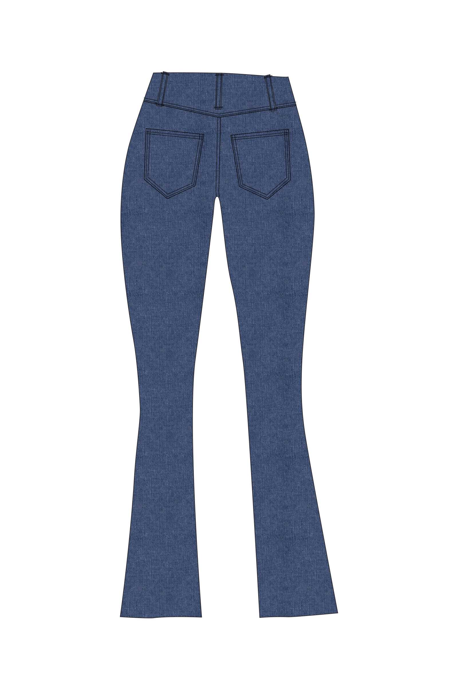 Horze Emery Damen-Westernreitleggings mit Bootcut und Denimlook