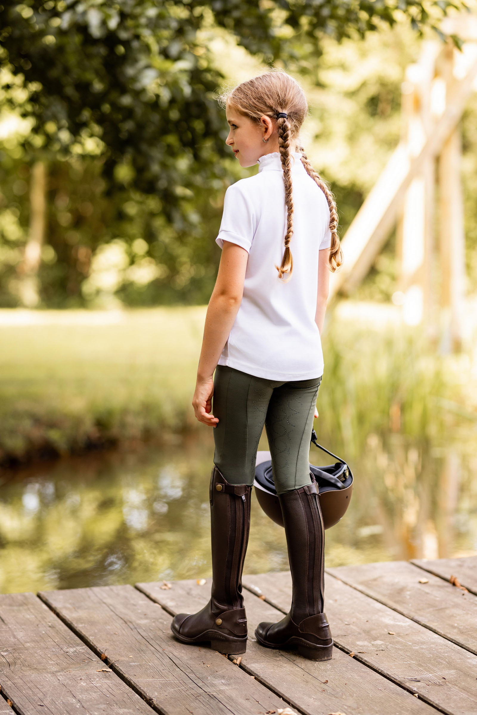 Horze Gillian Kinder Kompressionsreitleggings mit Vollbesatz