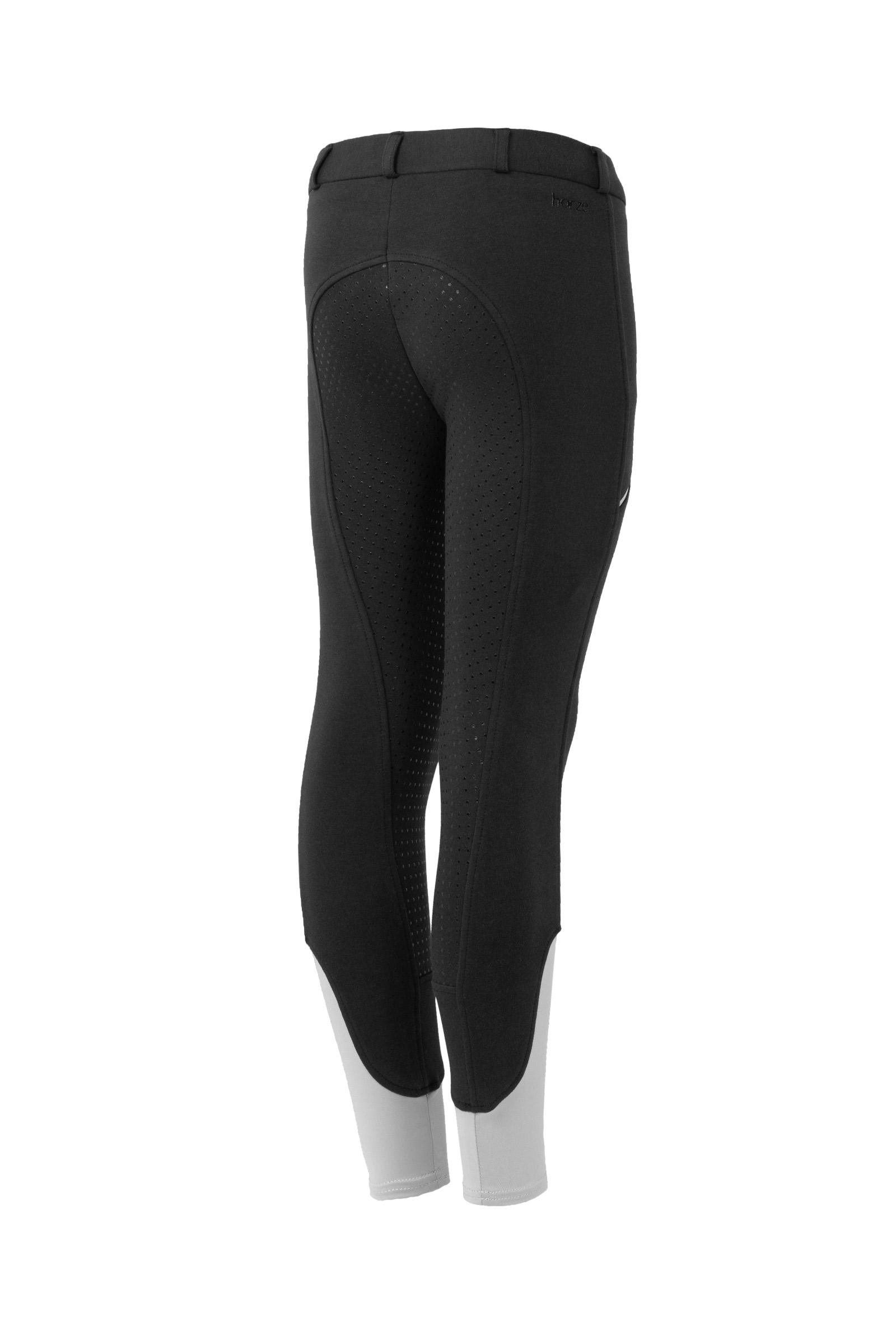 jet black Horze Felicia Kinder Vollbesatzreitleggings