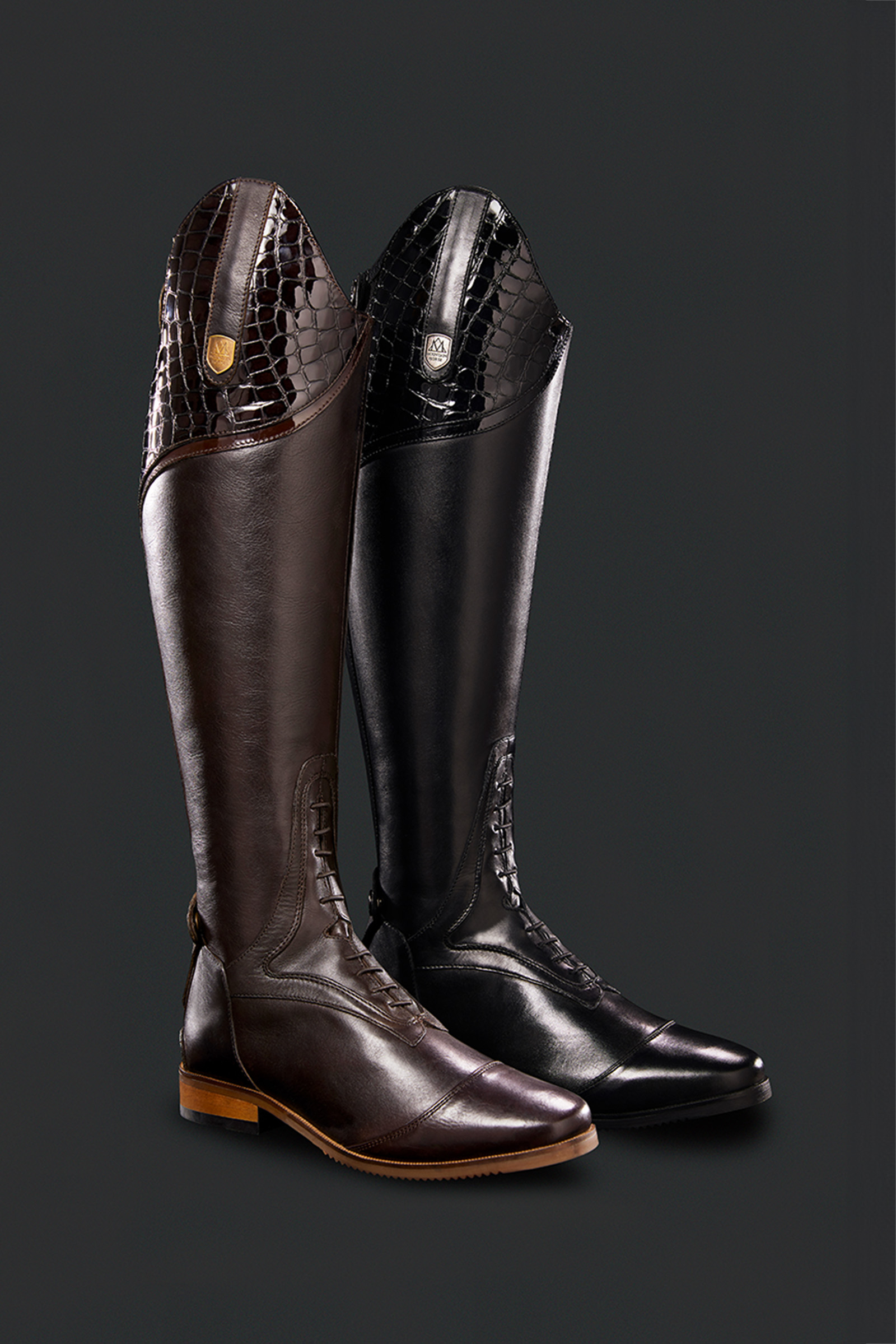 Dark Brown Mountain Horse Sovereign Lux Damen Reitstiefel