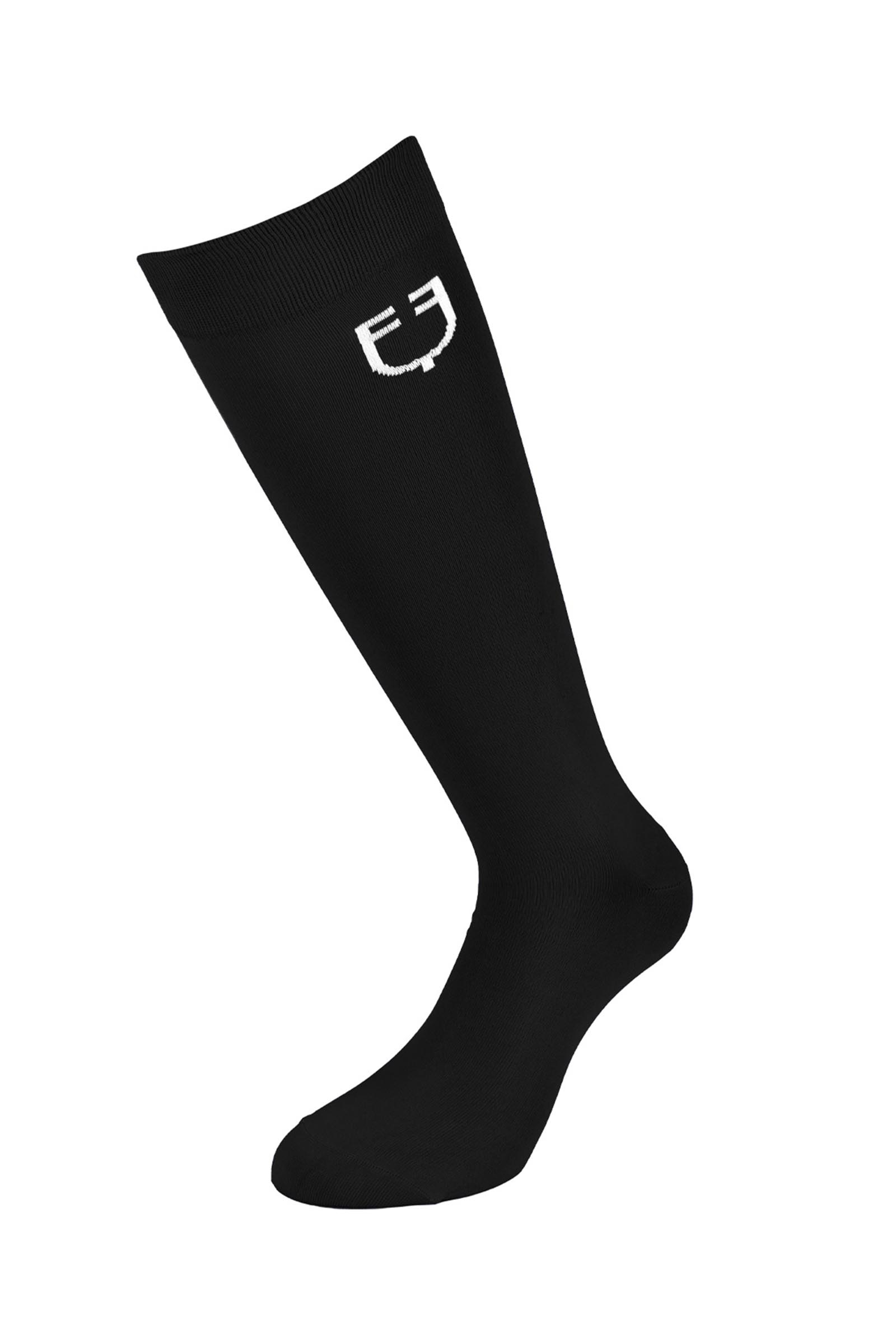 Black/White Equestro SS2026 Unisex leichte Basic Socken