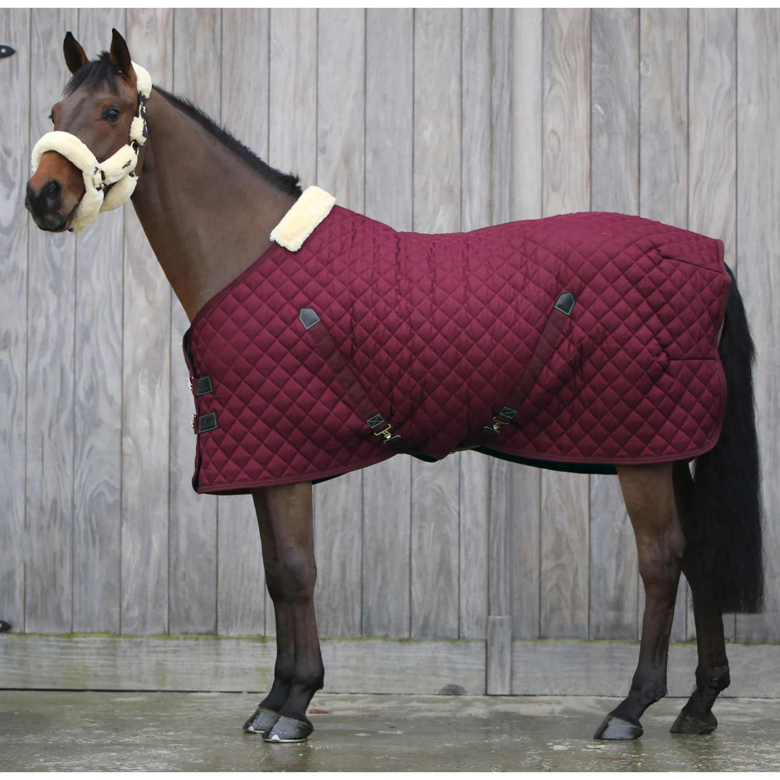 Dark Red Kentucky Horsewear Stalldecke, 400g
