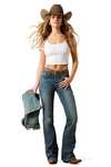 Ariat Whipstitch R.E.A.L. Damen Mid Rise Stretch Bootcut Jeans