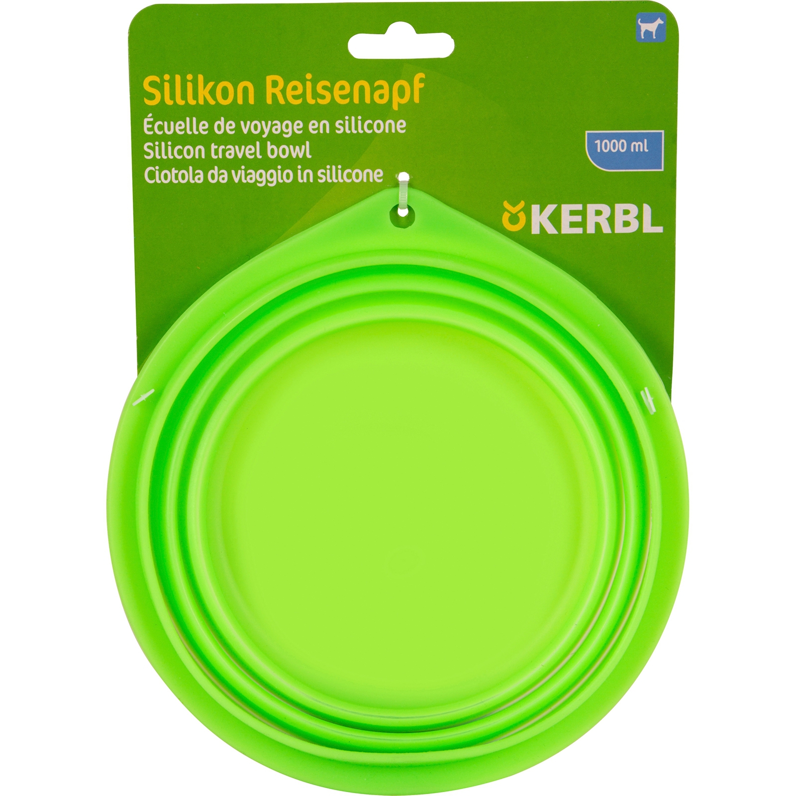 Kerbl Silikon Reisenapf (faltbar) 1000ml