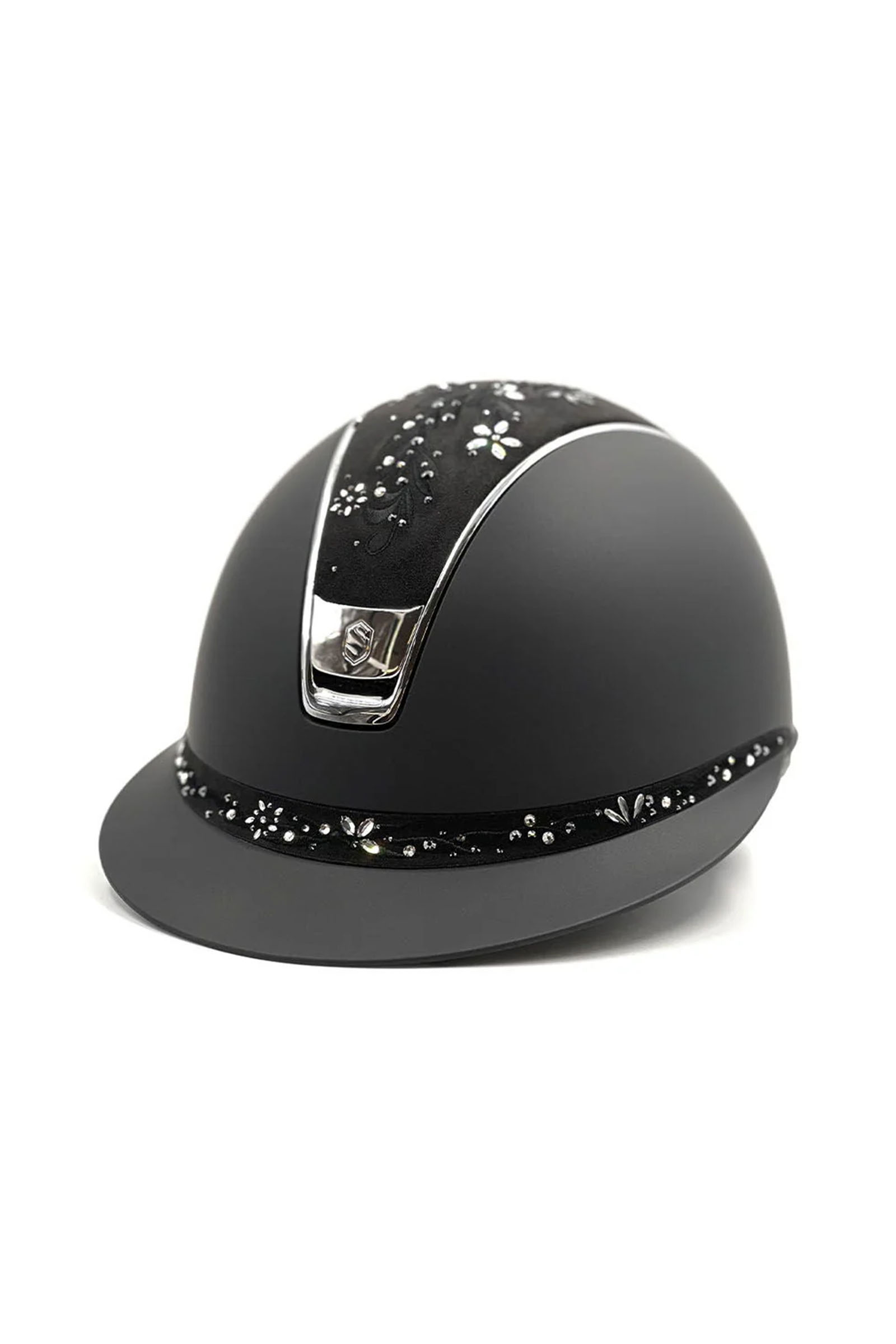 Black Samshield Miss Shield Shadowmatt mit Blumen Swarovski Schmuck, Chrom 2.0