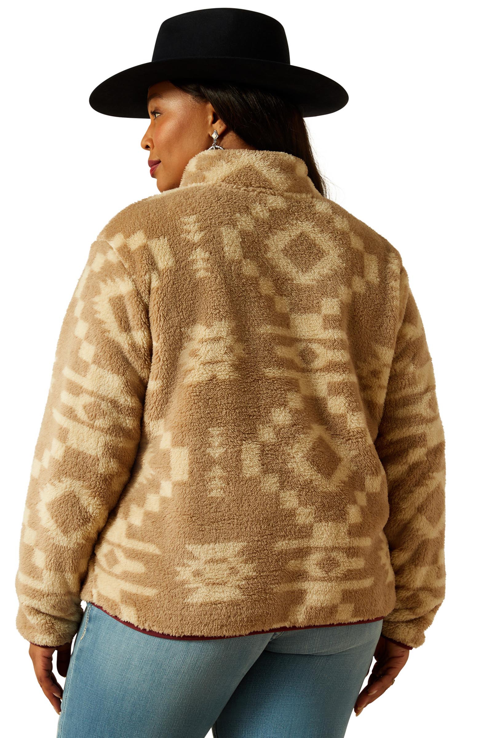 Ariat Berber Snap Damenpullover mit halber Knopfleiste