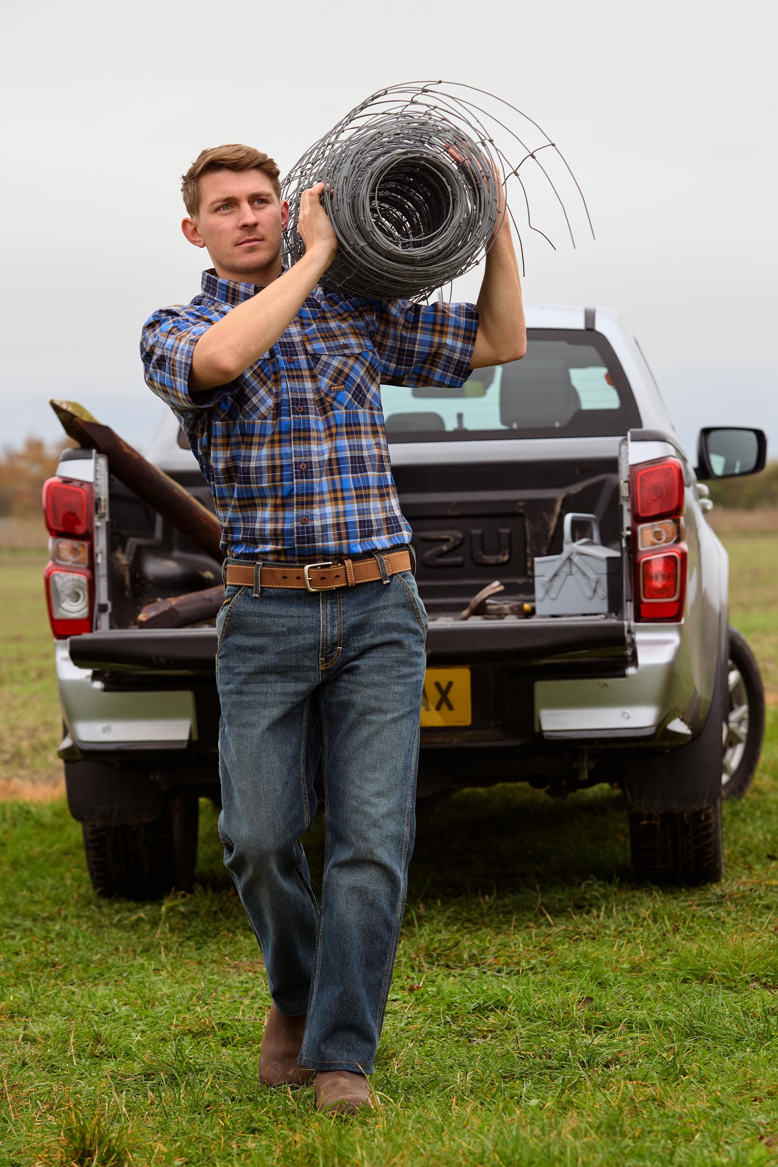 Ariat Rebar M7 Slim DuraStretch Workhorse Herren Workhorse-Jeans mit geradem Bein