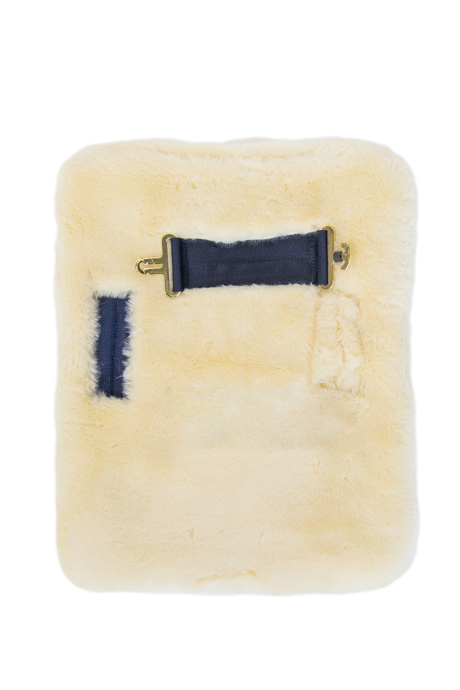 natural Kentucky Horsewear Bursterweiterung mit veganem Lammfell, 1 Schnalle