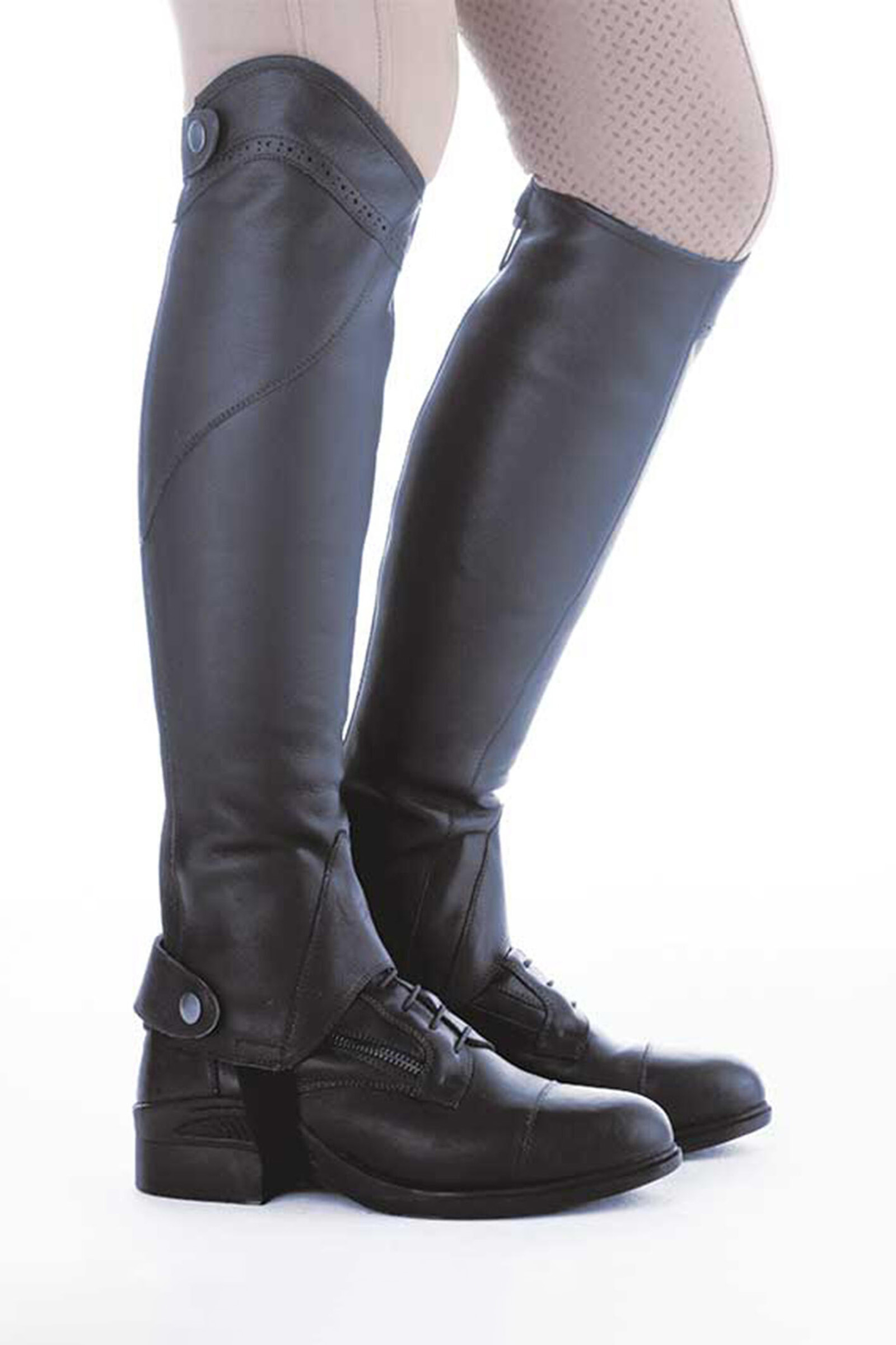 Black Kavalkade Fettleder-Wadenchaps Remus