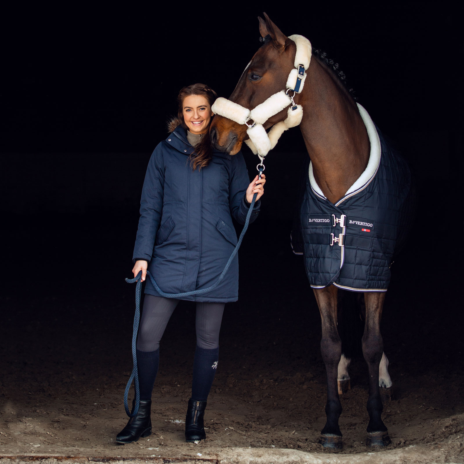 B Vertigo Alaska Halfter mit Kunstfell