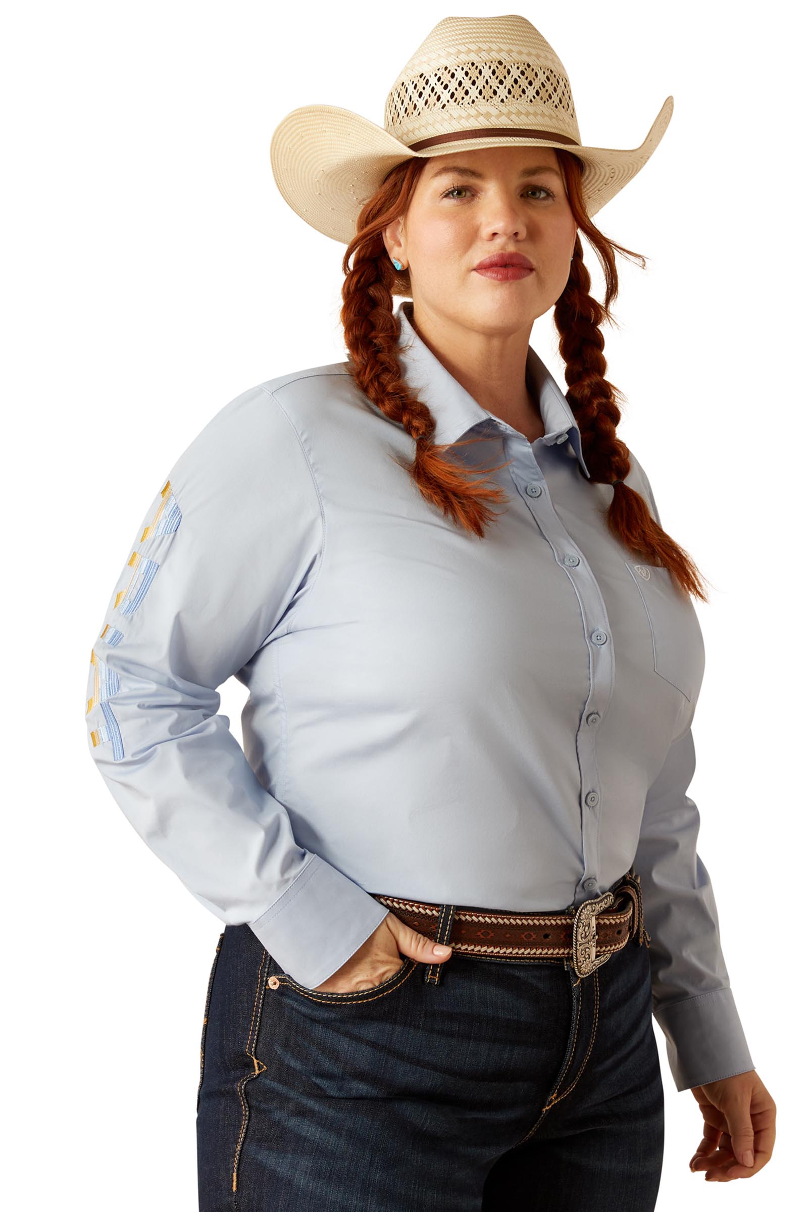 Ariat Team Kirby Damen Langarm Stretch Shirt