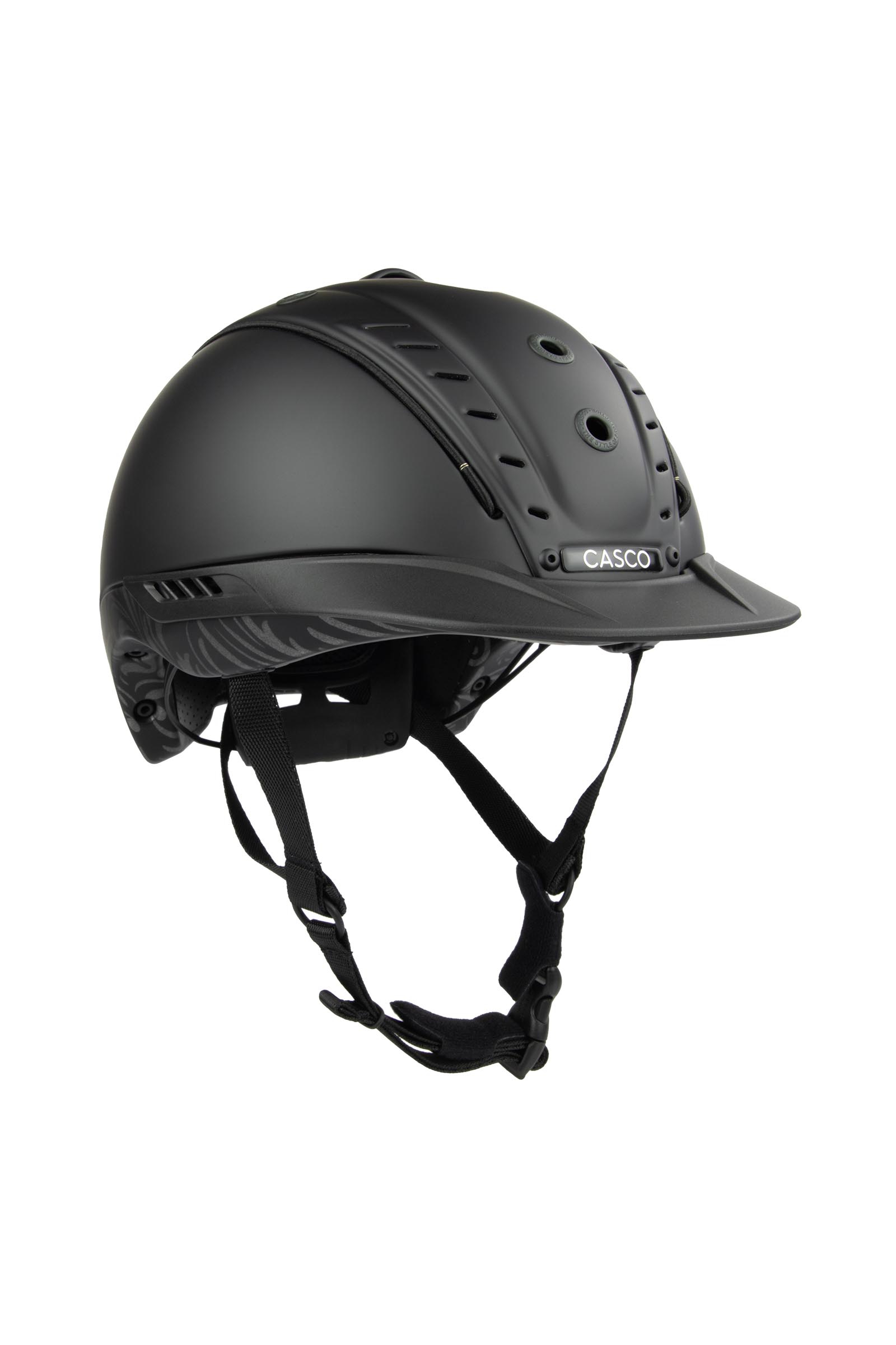 Black Floral Casco Mistrall-2 Reithelm