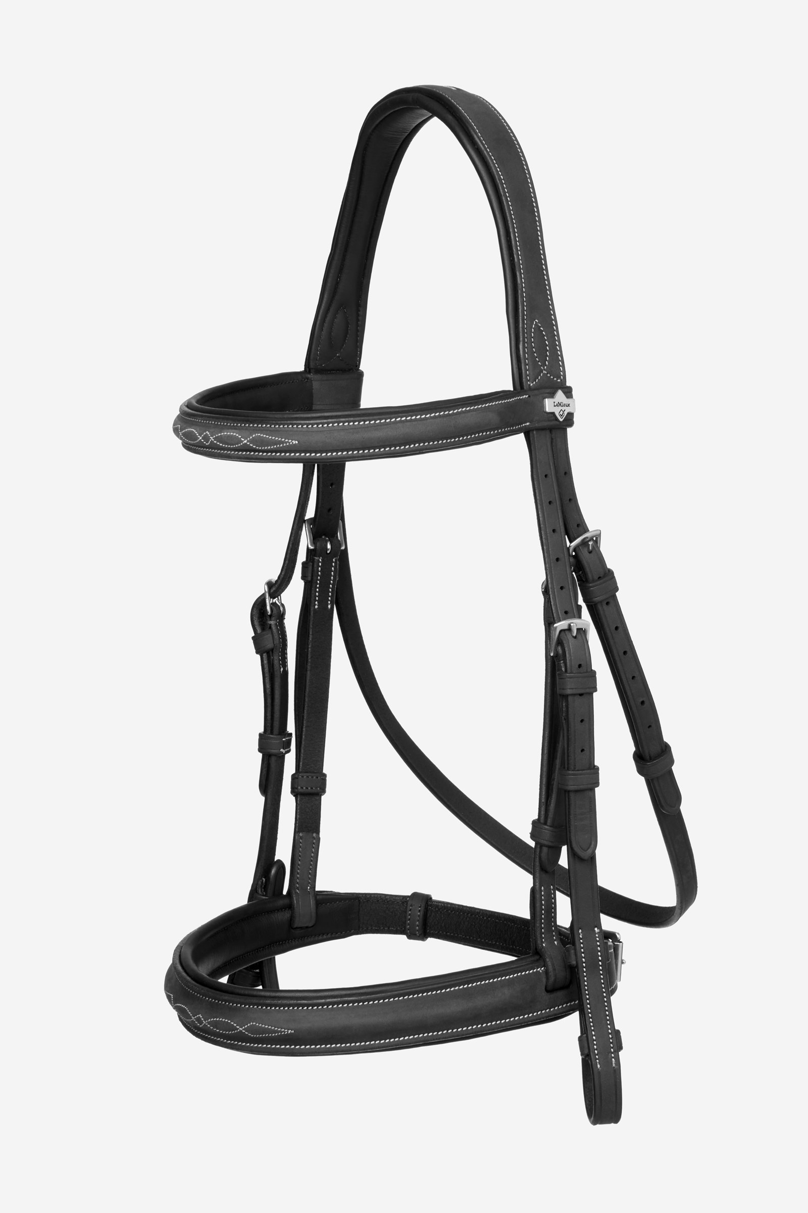Black/Silver LeMieux Hunter Zaumzeug mit Bestickung