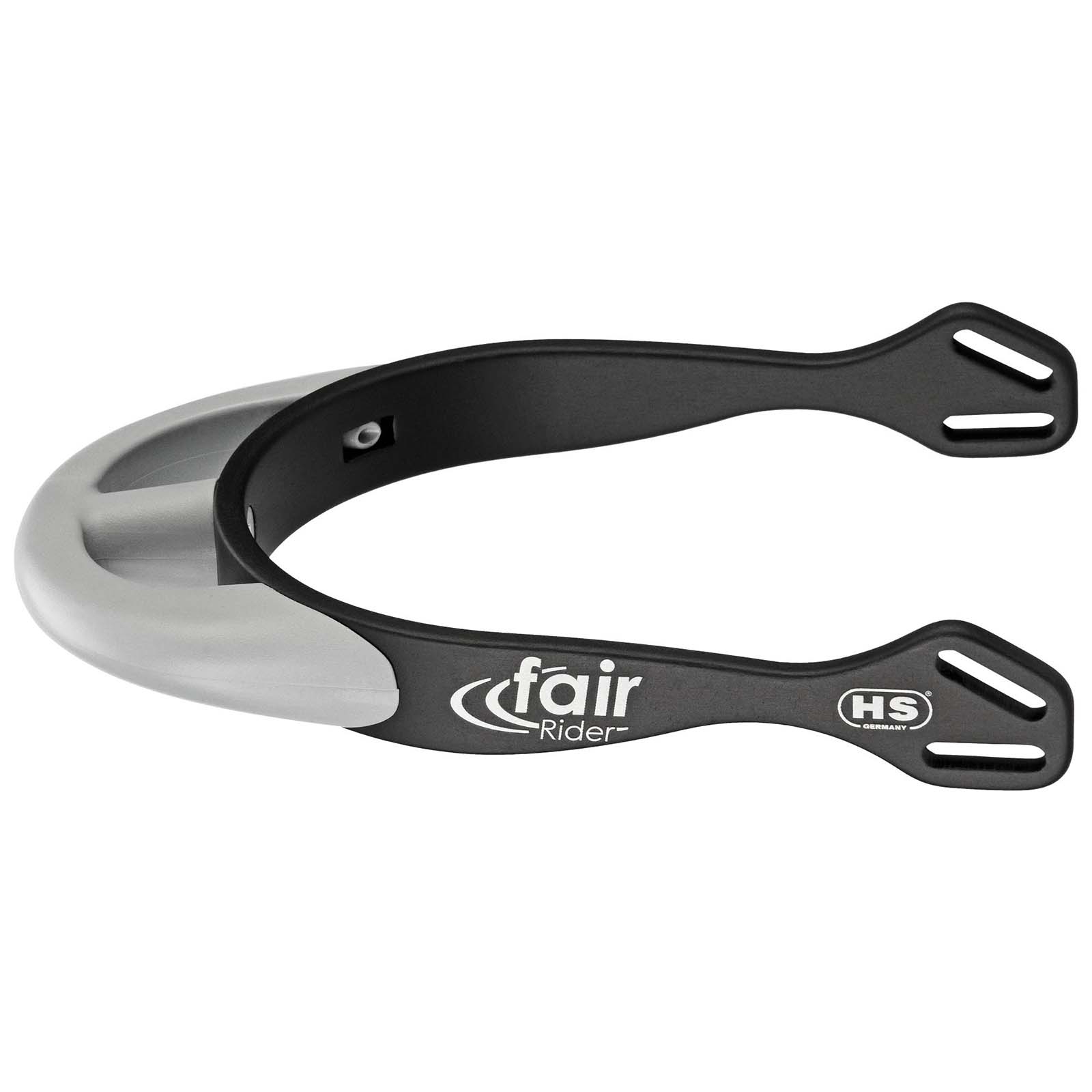 Black/Silver Sprenger FairRider Aluminium Sporen abgerundet 25mm