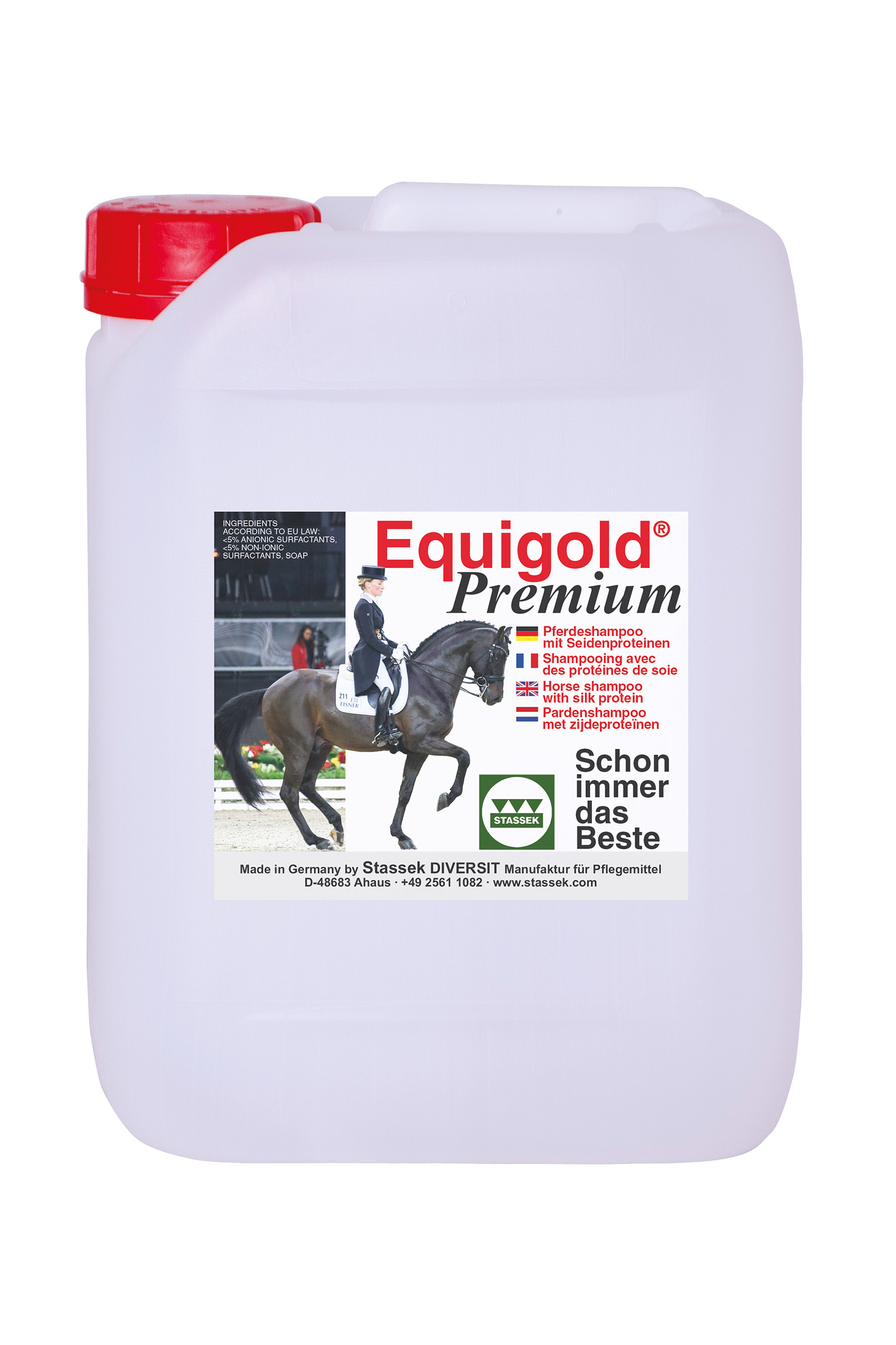 Stassek Equigold Premium Pferdeshampoo, 2 Liter