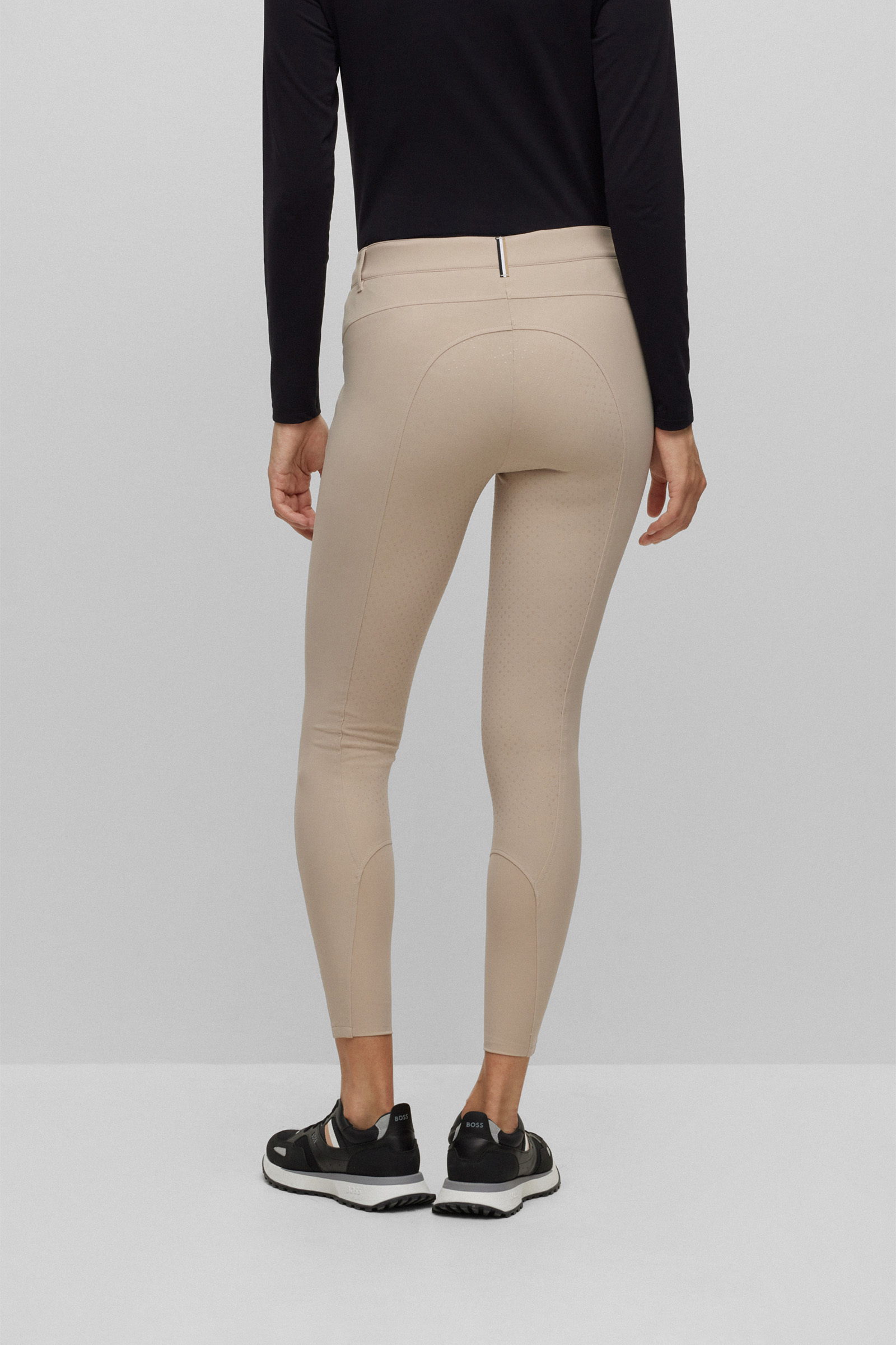 Beige Boss Heather Damen Reithose mit Vollgrip