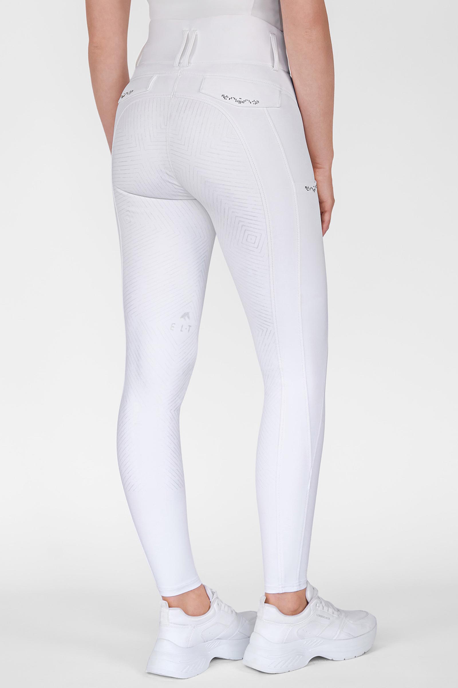 White ELT Comfort Ride Glam Damen Reithose mit Vollbesatz