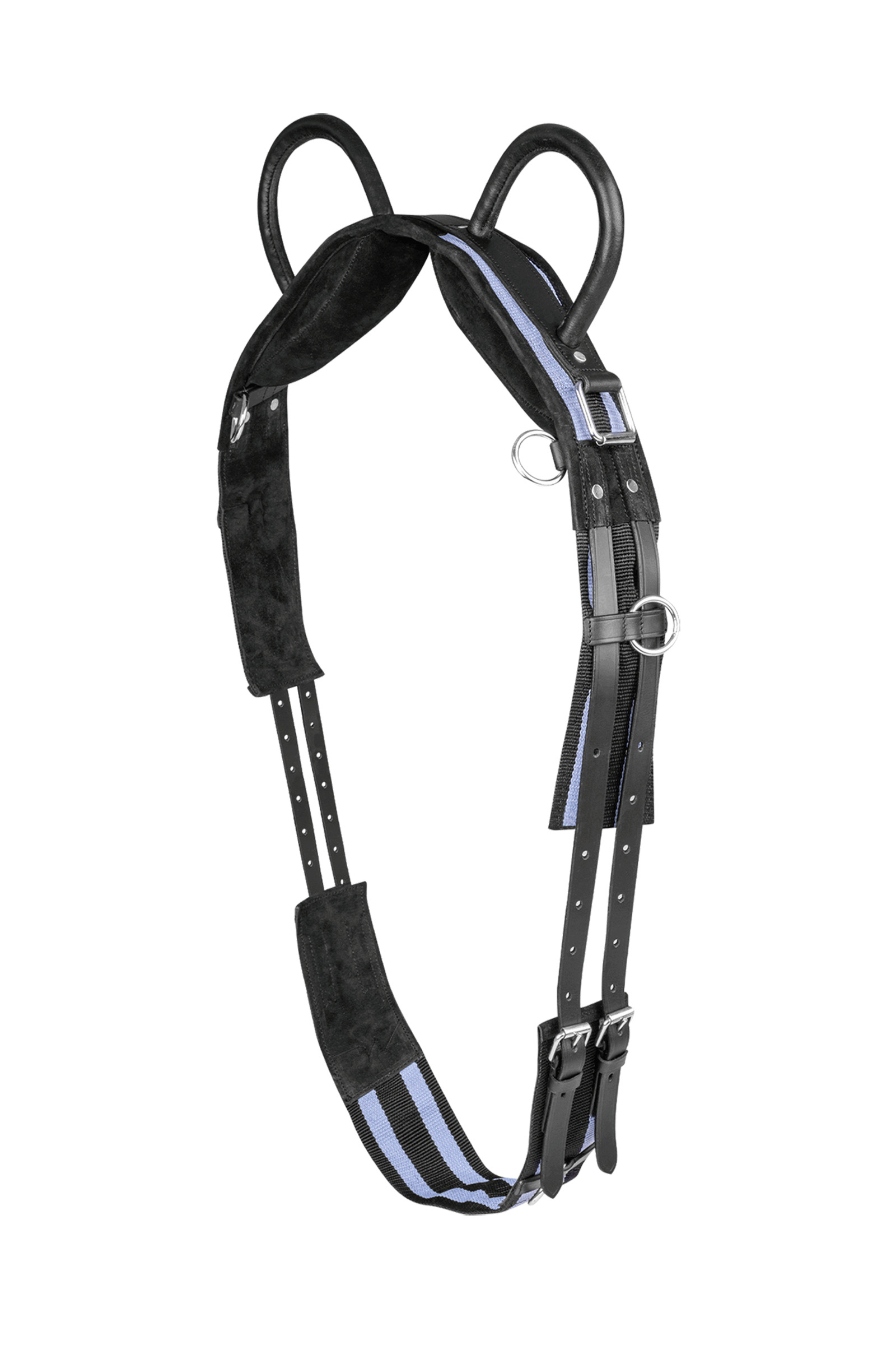 black/grey Waldhausen Longiergurt mit zwei Handgriffen