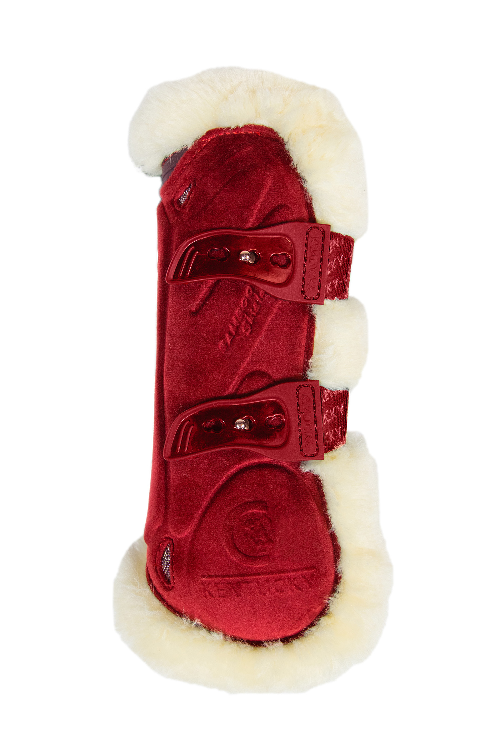 Kentucky Horsewear Bamboo Elastik Gamaschen mit veganem Lammfell