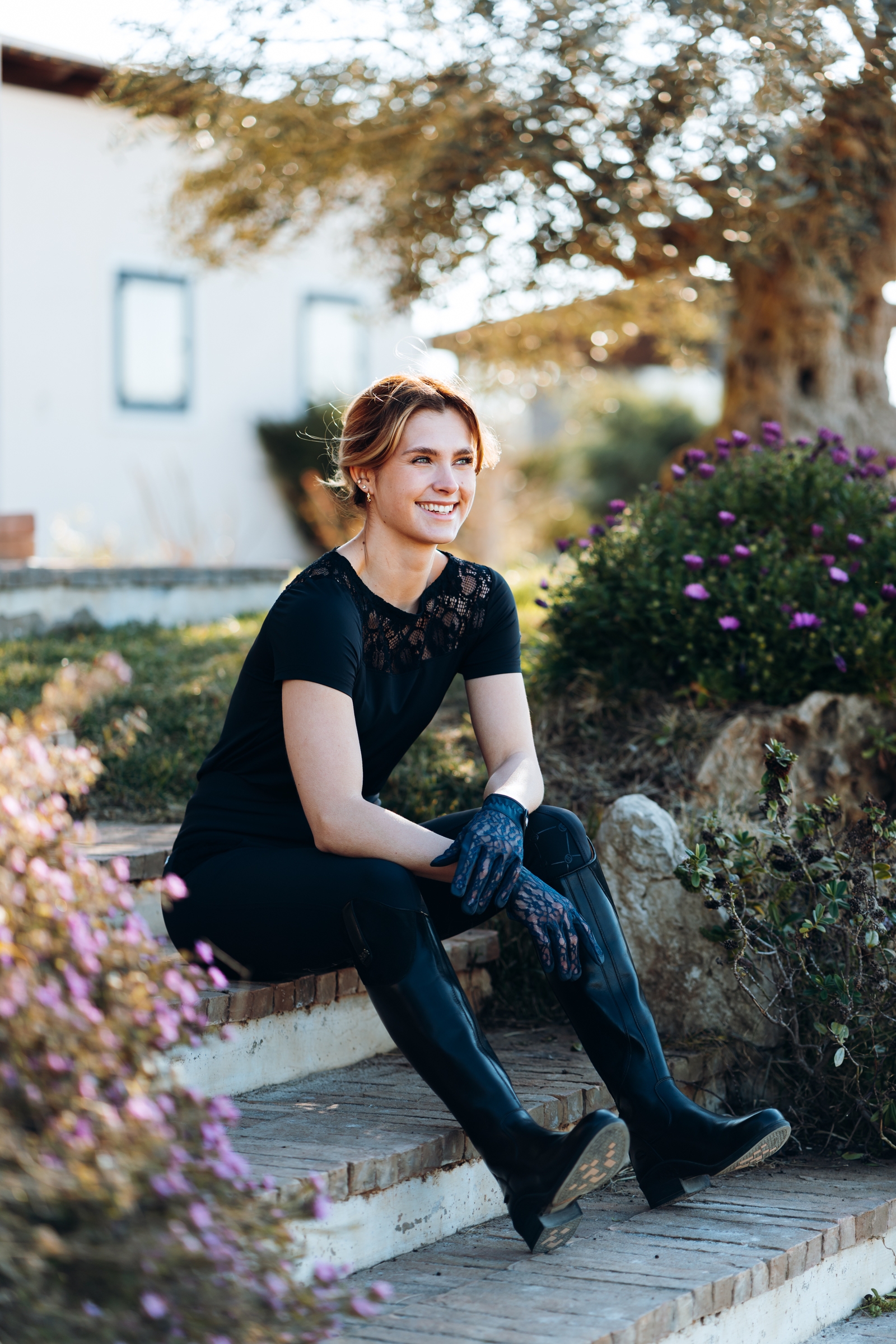 B Vertigo Damen Reithandschuhe mit Spitze