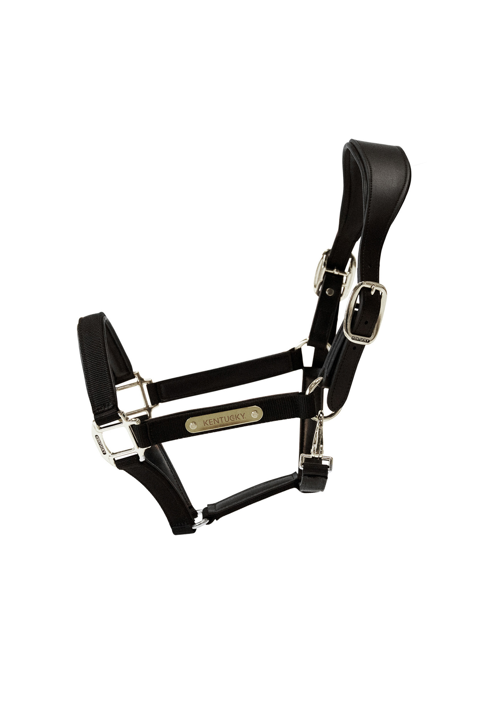Black Kentucky Horsewear Anatomisches Nylon Halfter