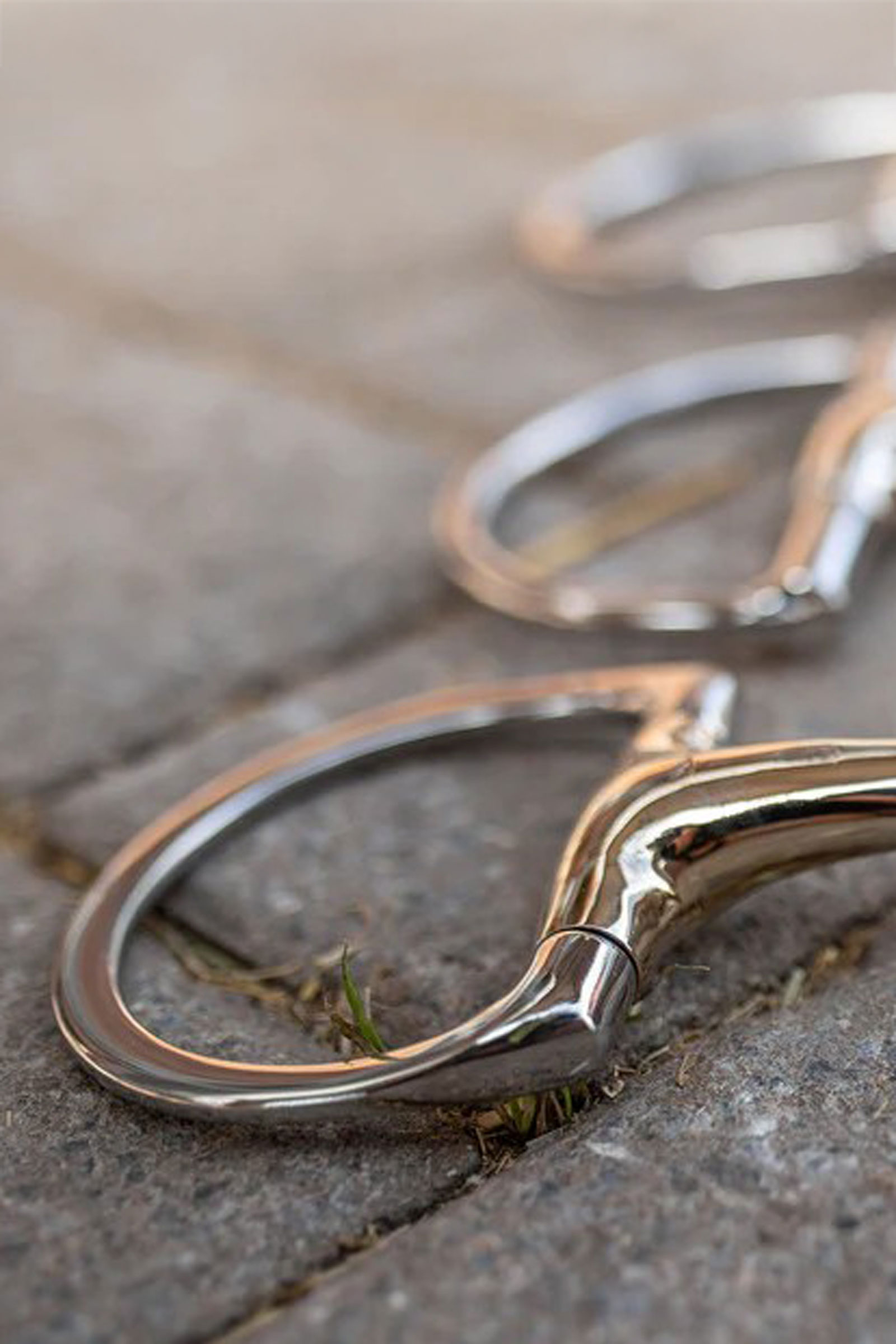 Sprenger Novocontact Olivenkopfgebiss mit D-Ringen, doppelt gebrochen, Sensogan, 16 mm