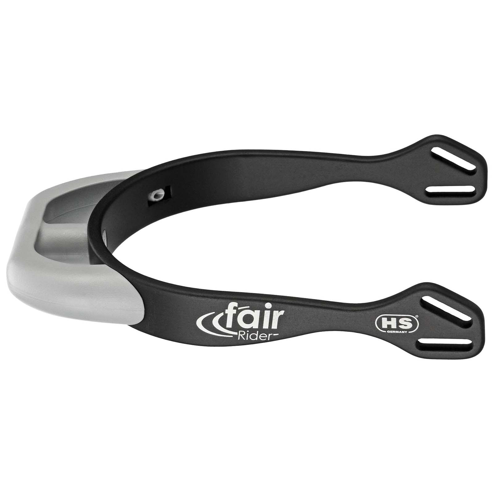 Black/Silver Sprenger FairRider Aluminium Sporen, 20mm abgeflacht