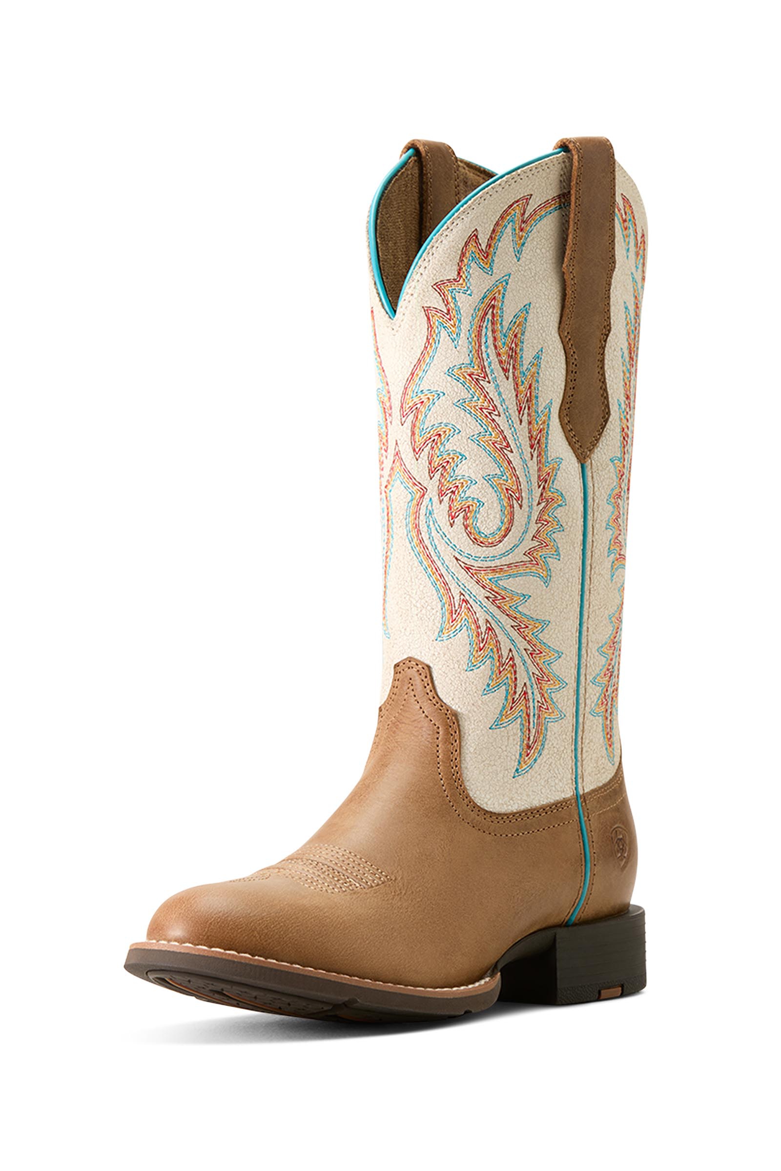 Sandstorm/Distressed Ivory Ariat Round Up StretchFit Damen Westernstiefel