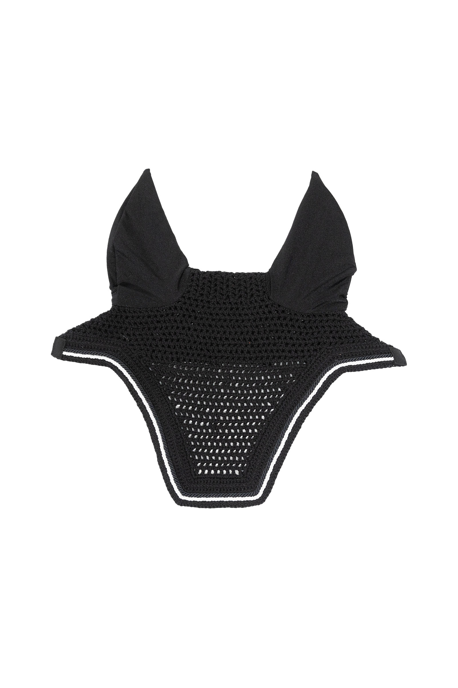 black Kentucky Horsewear Fliegenhaube Wellington Diamond Rope Soundless