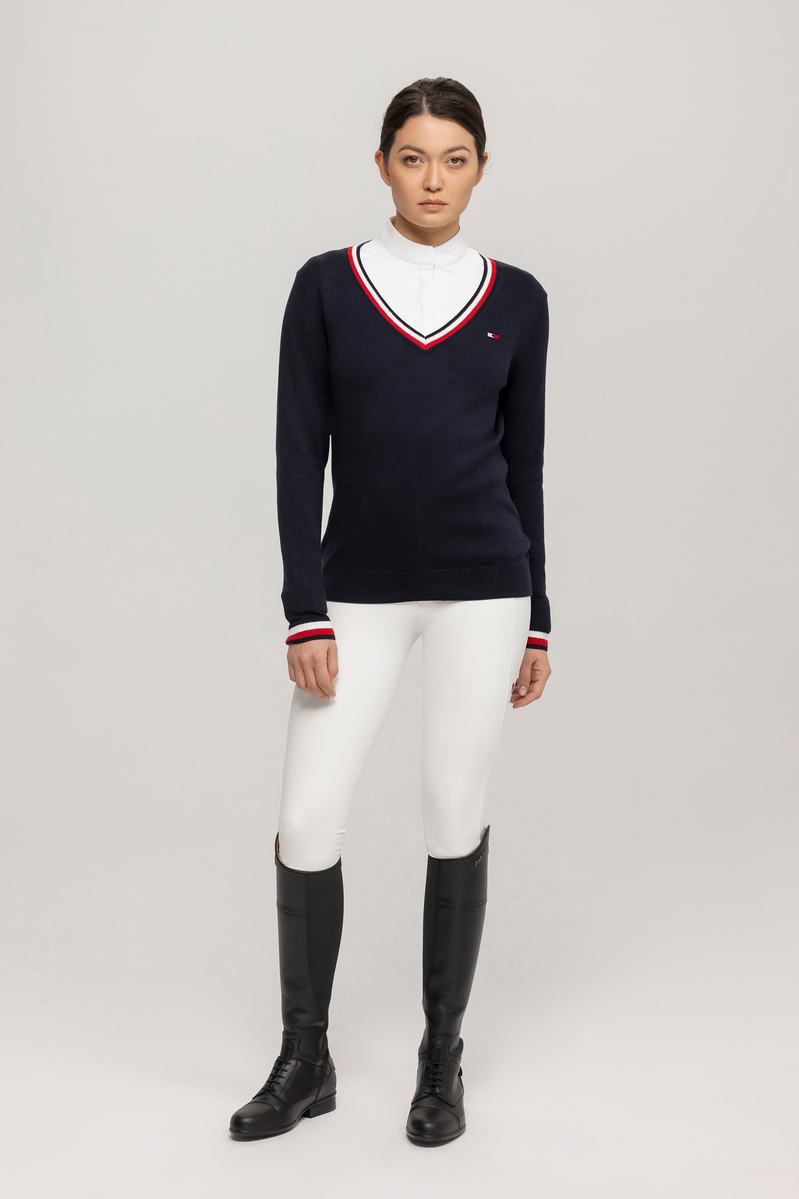 Tommy Hilfiger Equestrian Indiana Damen Pullover mit V-Ausschnitt