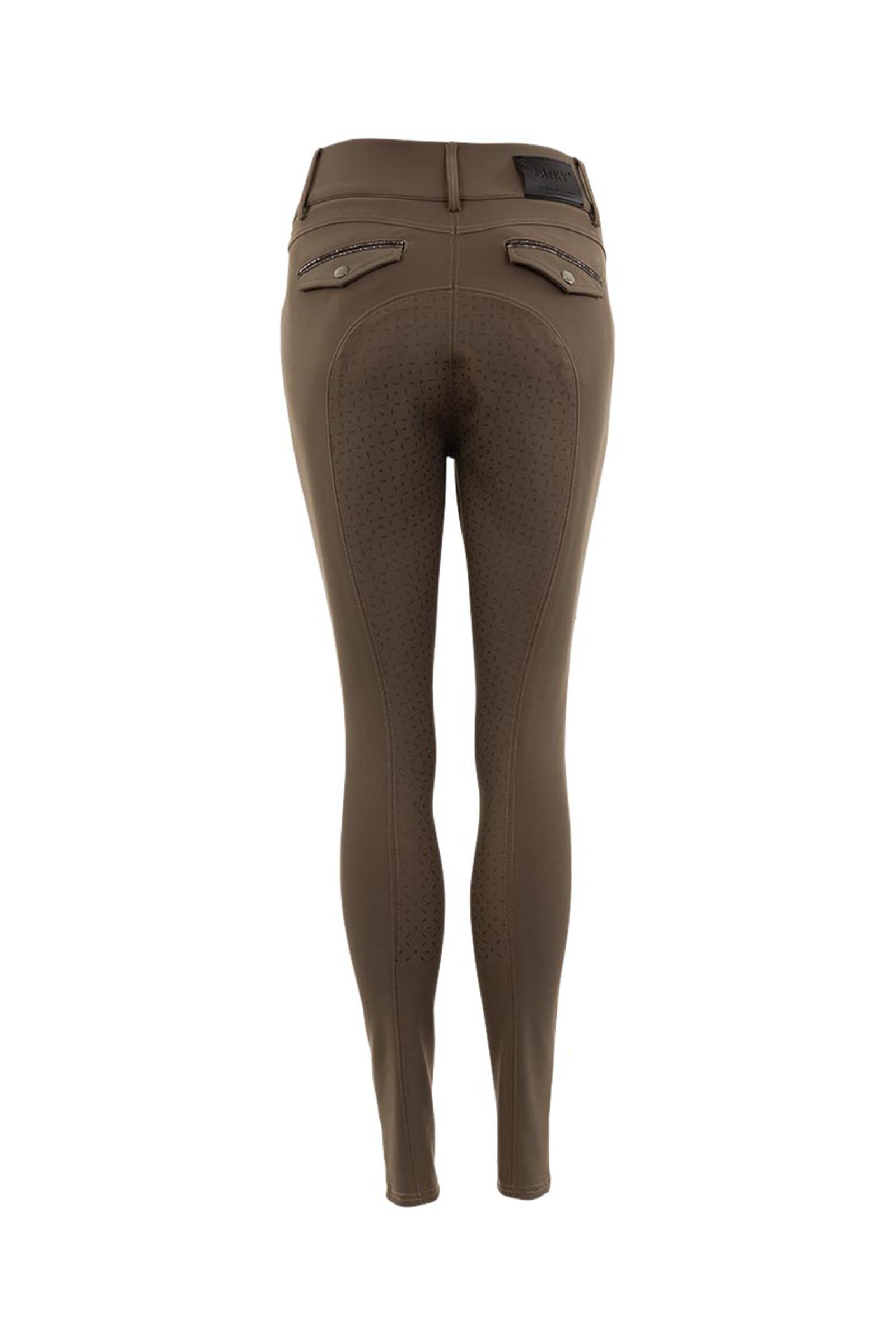 Taupe ANKY Glance Damen Reithose mit Vollbesatz