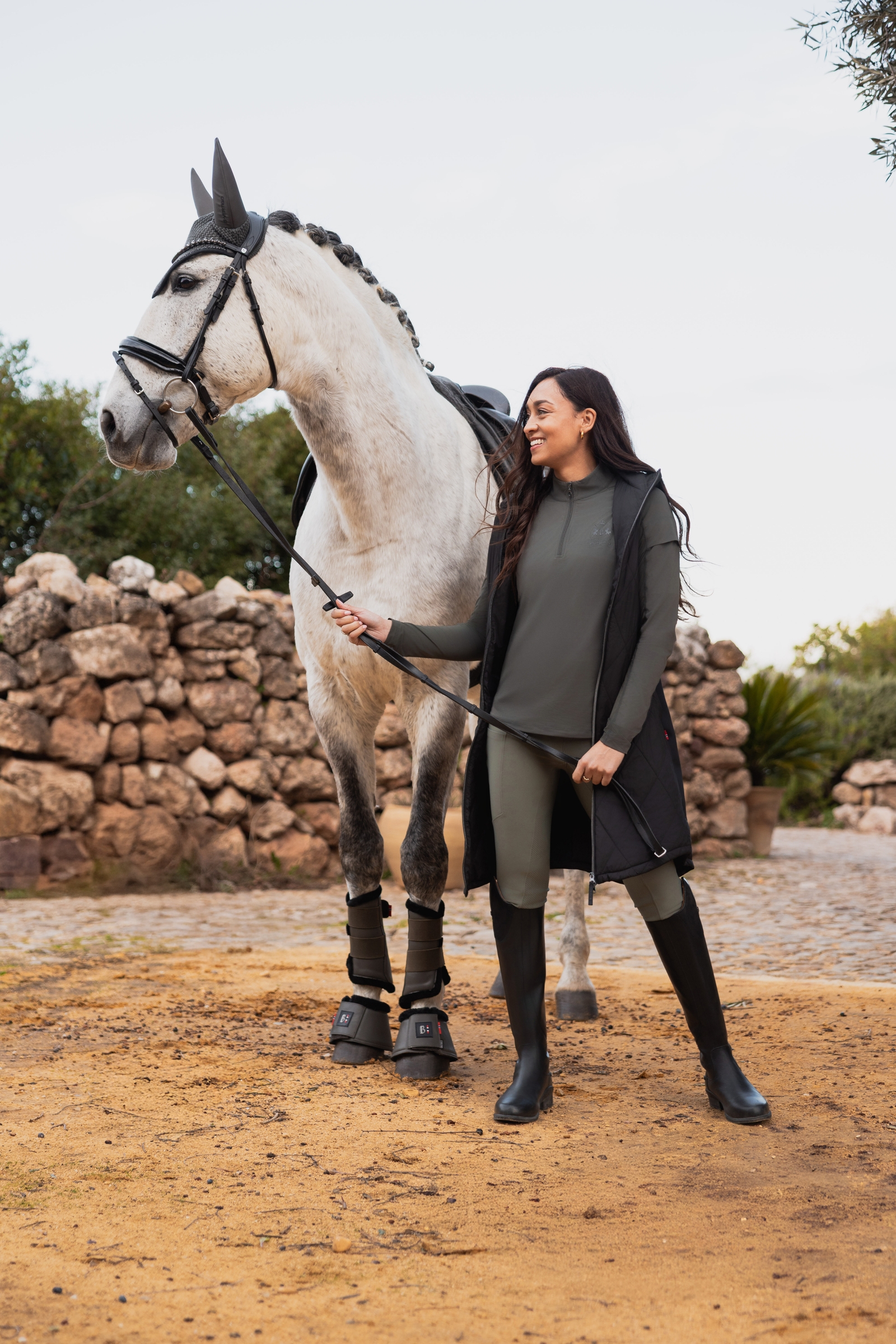 B Vertigo Agnetha Damen lange wattierte Weste  